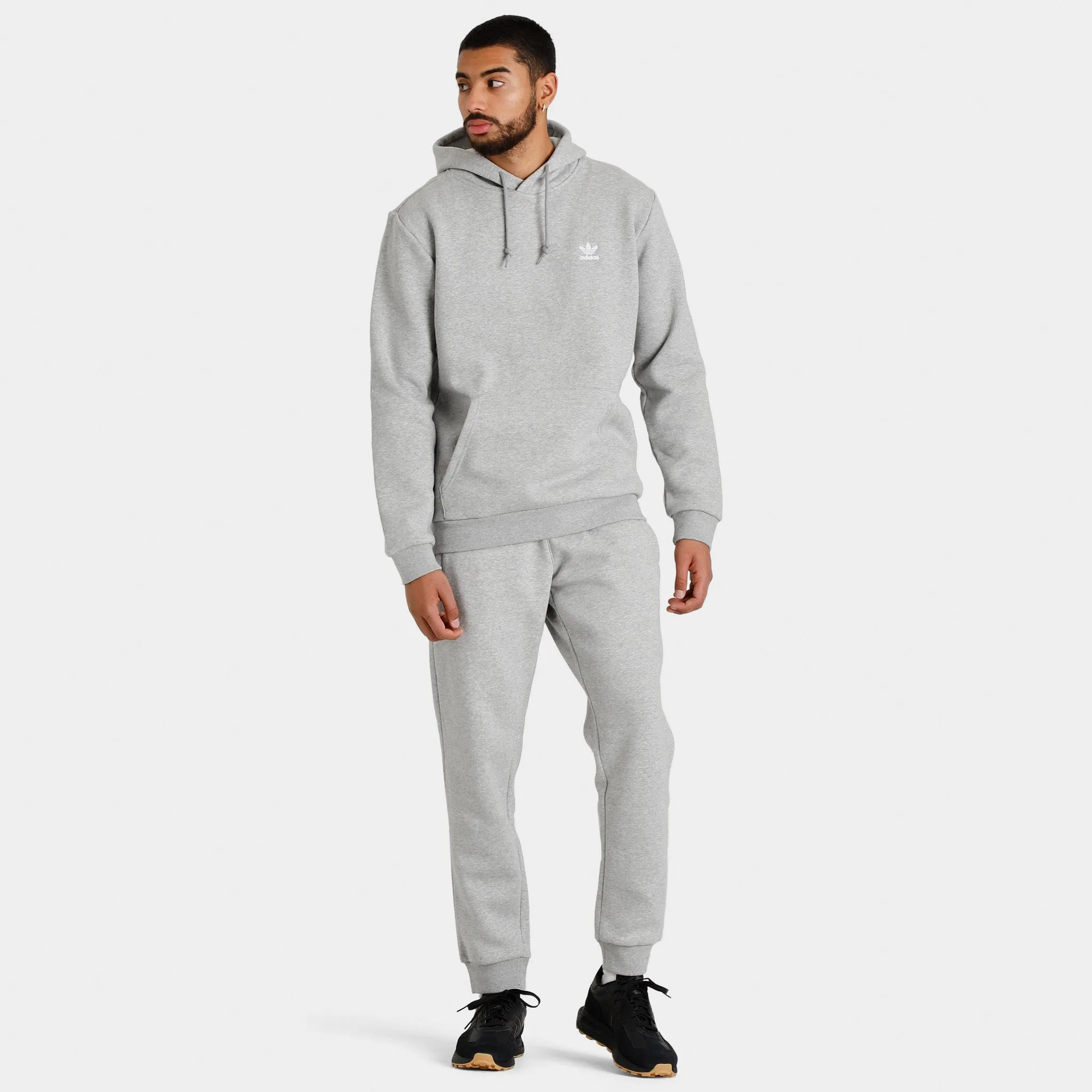 adidas Originals Trefoil Essentials Pullover Hoodie / Medium Grey Heather sold by JD Sports product image thumbnail 5