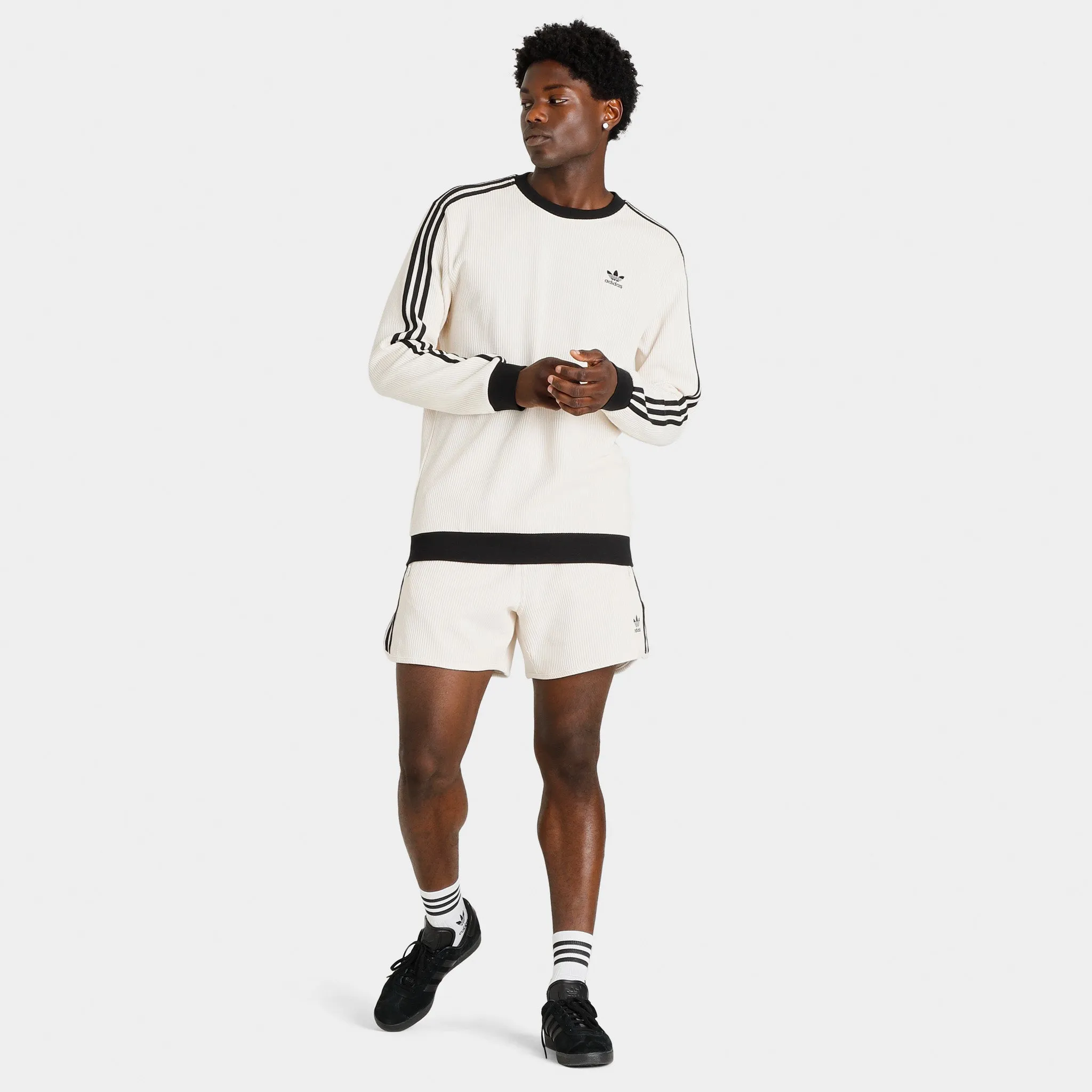 adidas Originals Adicolor Classics Waffle Crewneck / Wonder White sold by JD Sports product image thumbnail 5