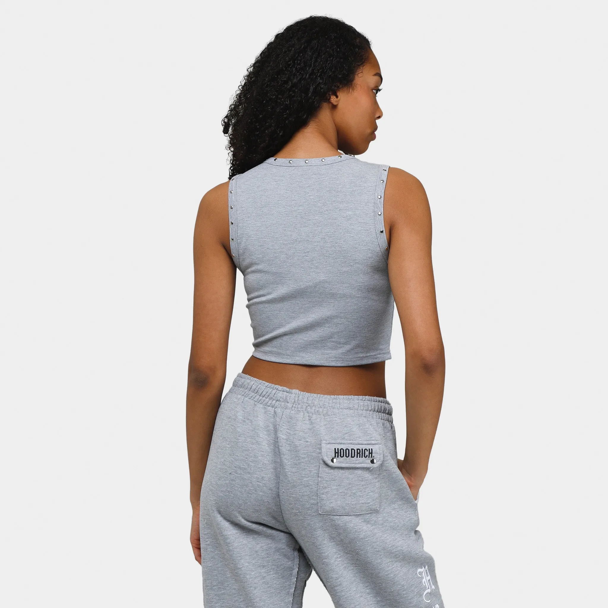 Hoodrich Women's OG Dusk Cropped Tank Top Heather Grey / White sold by JD Sports product image thumbnail 2