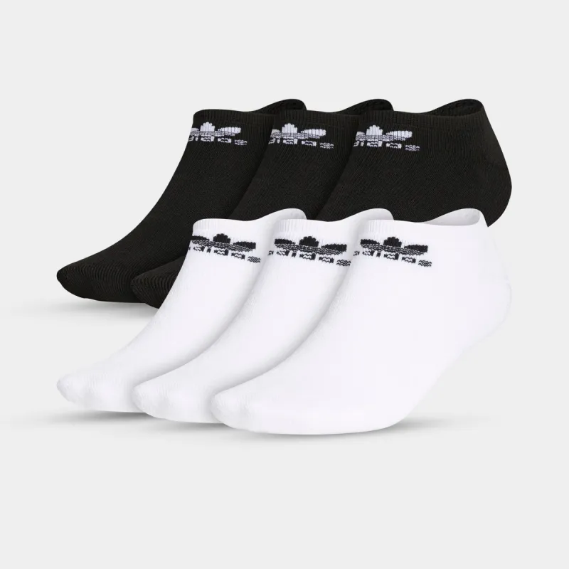 adidas Originals Trefoil No-Show Socks (3 Pack) White / Black sold by JD Sports