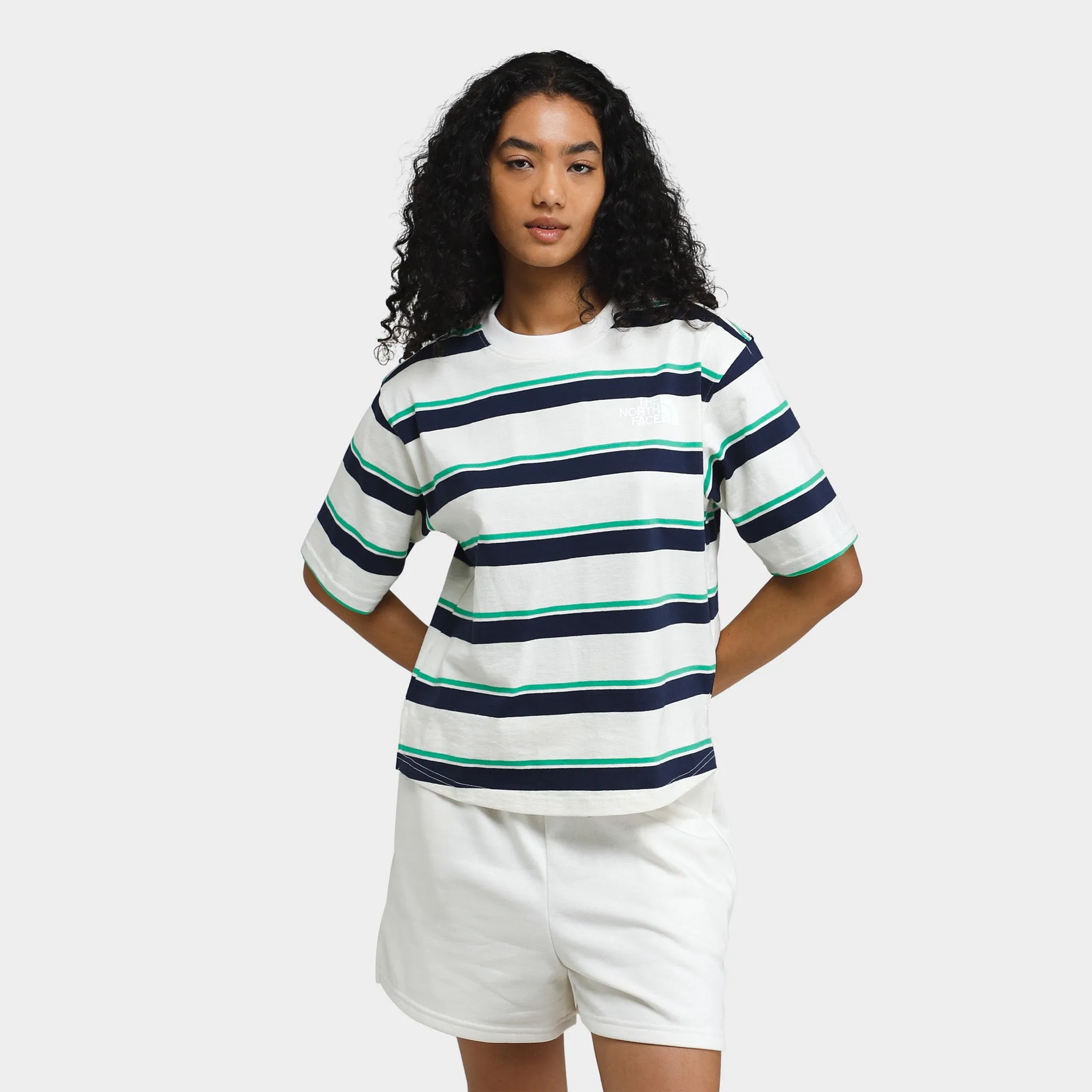 The North Face Women's Striped Easy T-Shirt / White Dune