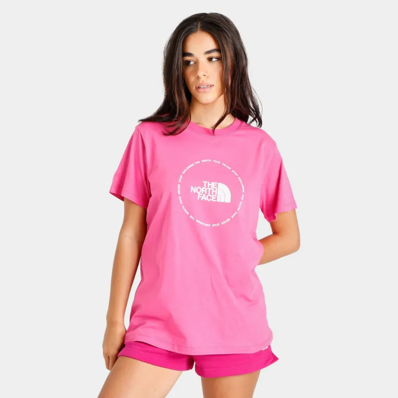 The North Face Women’s Circle Relaxed T-shirt / Linaria Pink sold by JD Sports