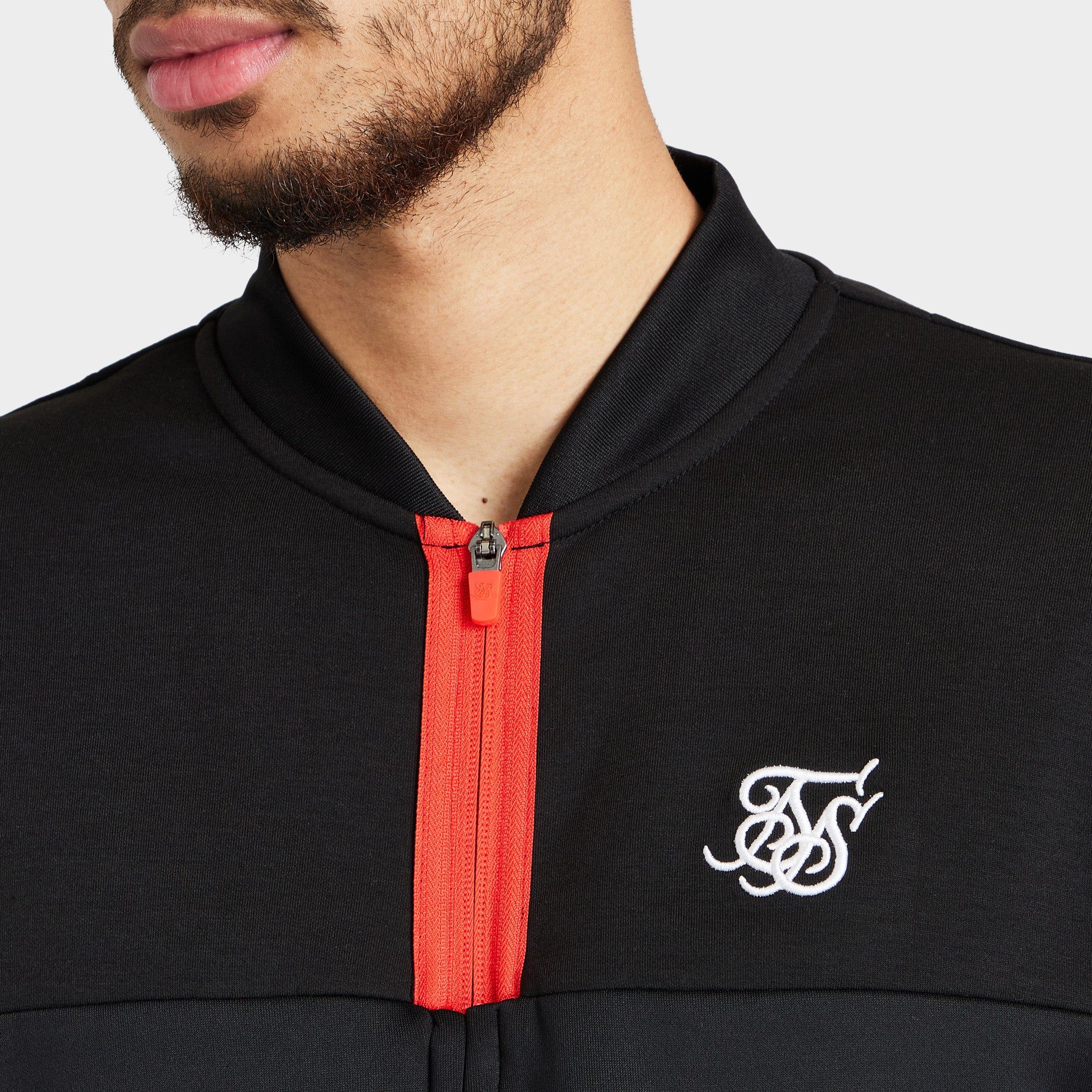 SikSilk Covert Track Bomber Black / Red sold by JD Sports product image thumbnail 4