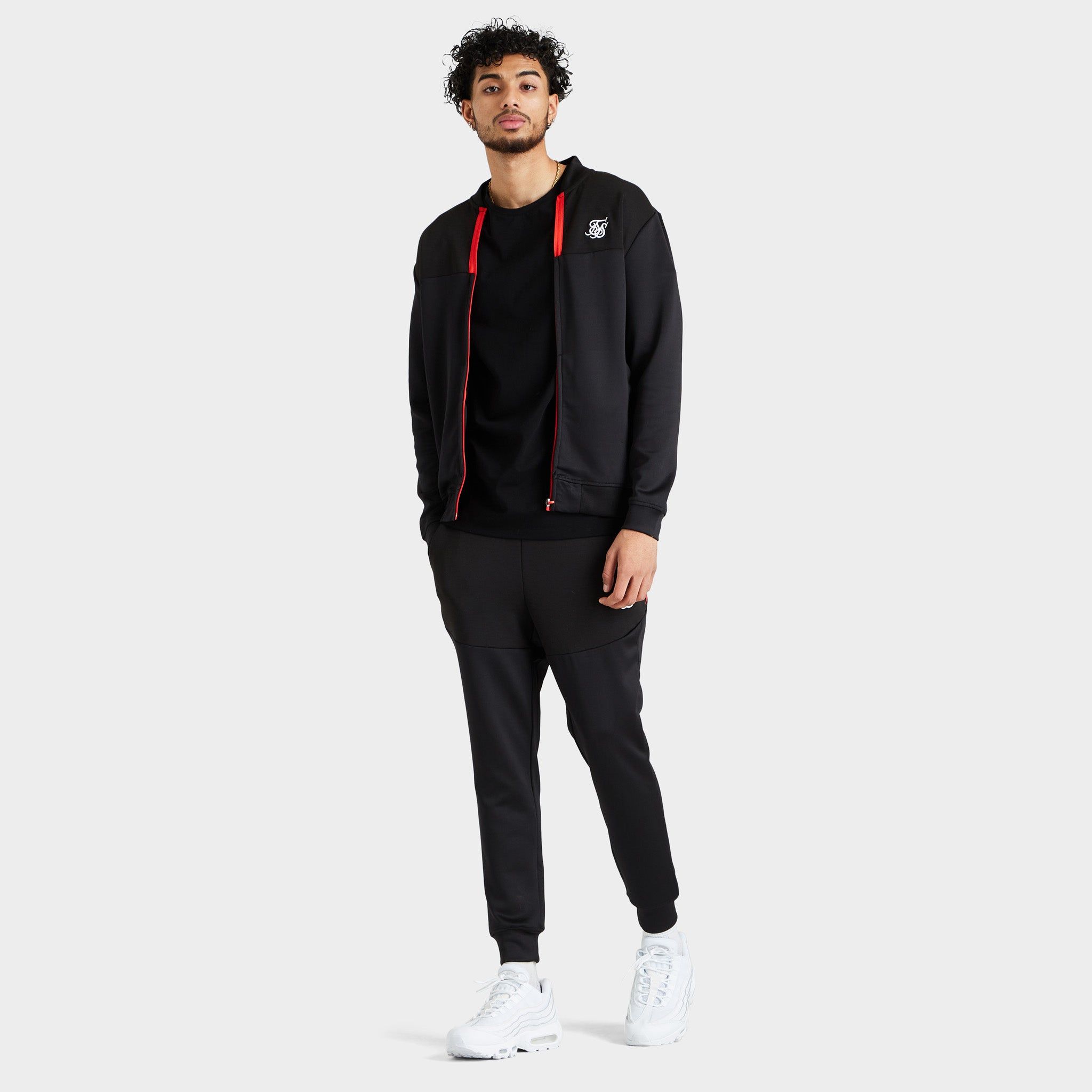 SikSilk Covert Track Bomber Black / Red sold by JD Sports product image thumbnail 5