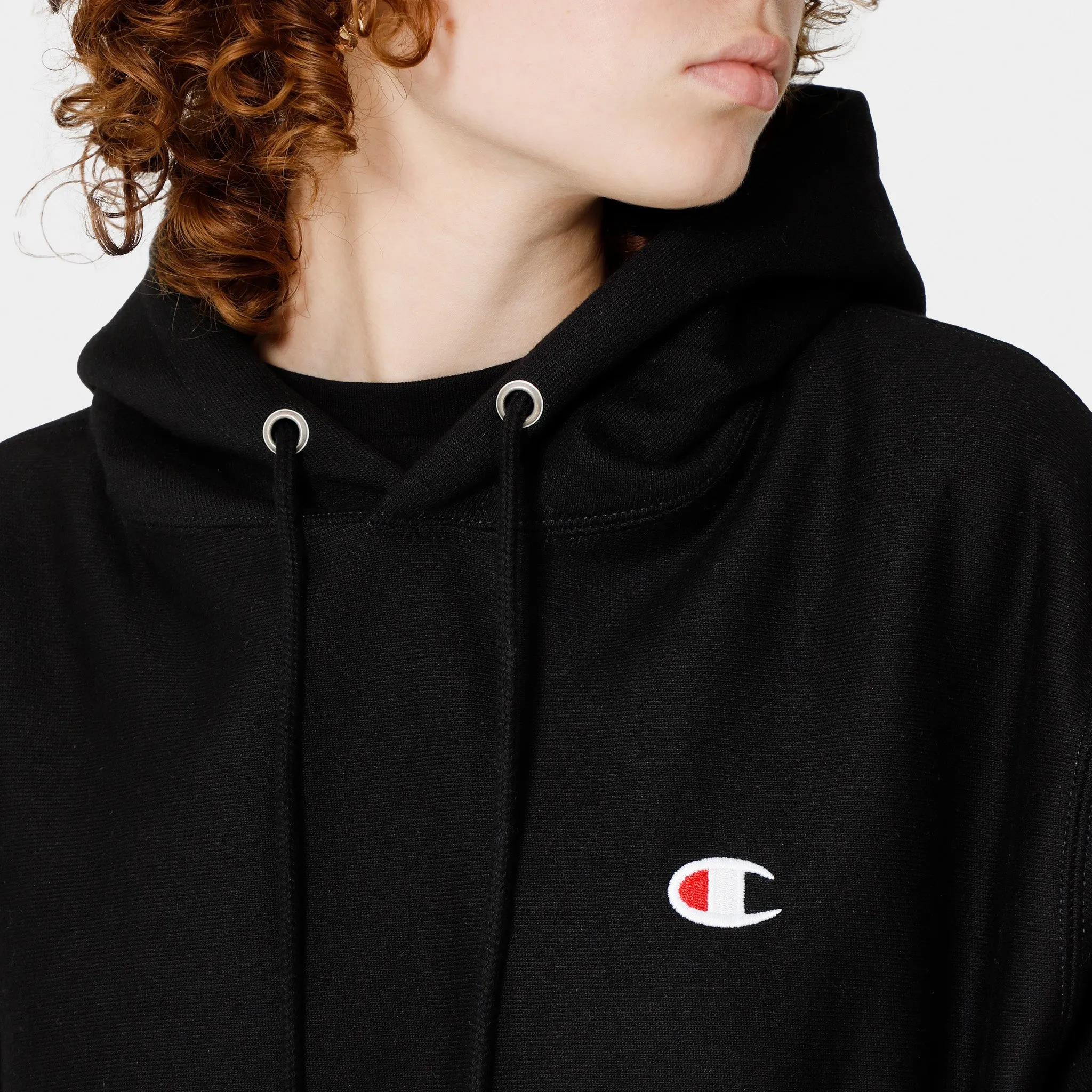 Champion Women's Reverse Weave Boyfriend Pullover Hoodie / Black sold by JD Sports product image thumbnail 4