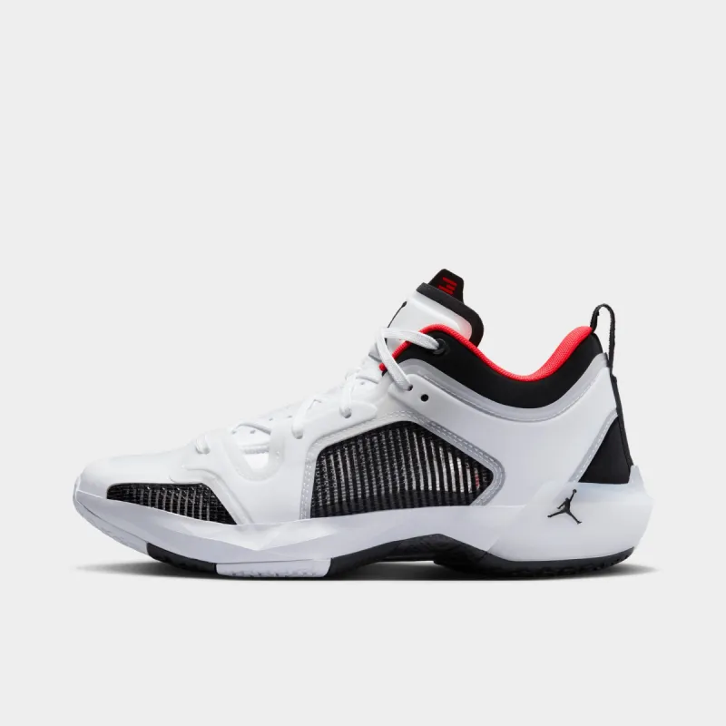 Jordan XXXVII Low White / Black - Siren Red sold by JD Sports