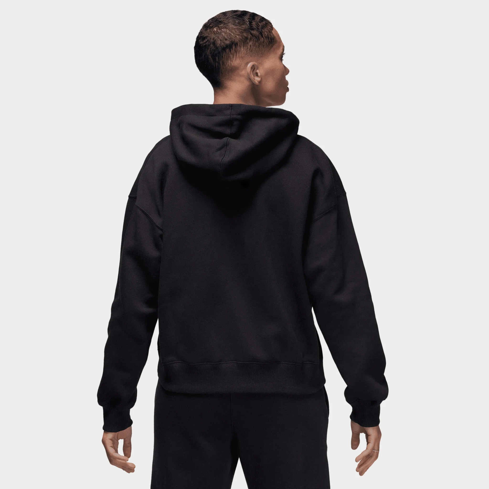 Jordan Women's Brooklyn Fleece Full Zip Hoodie Black / White sold by JD Sports product image thumbnail 2
