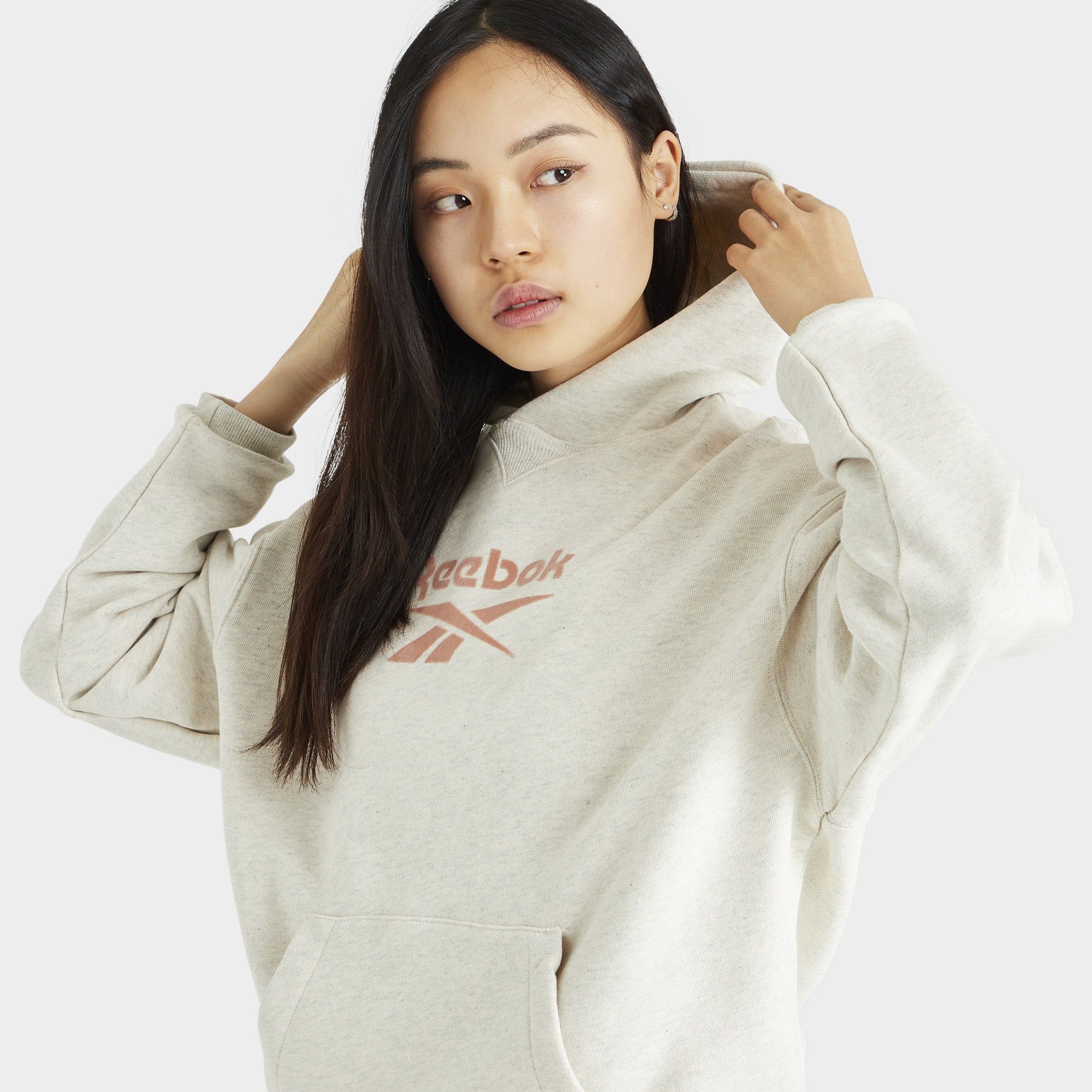 Reebok Women’s Classics Big Logo Pullover Hoodie / Chalk Melange sold by JD Sports product image thumbnail 3