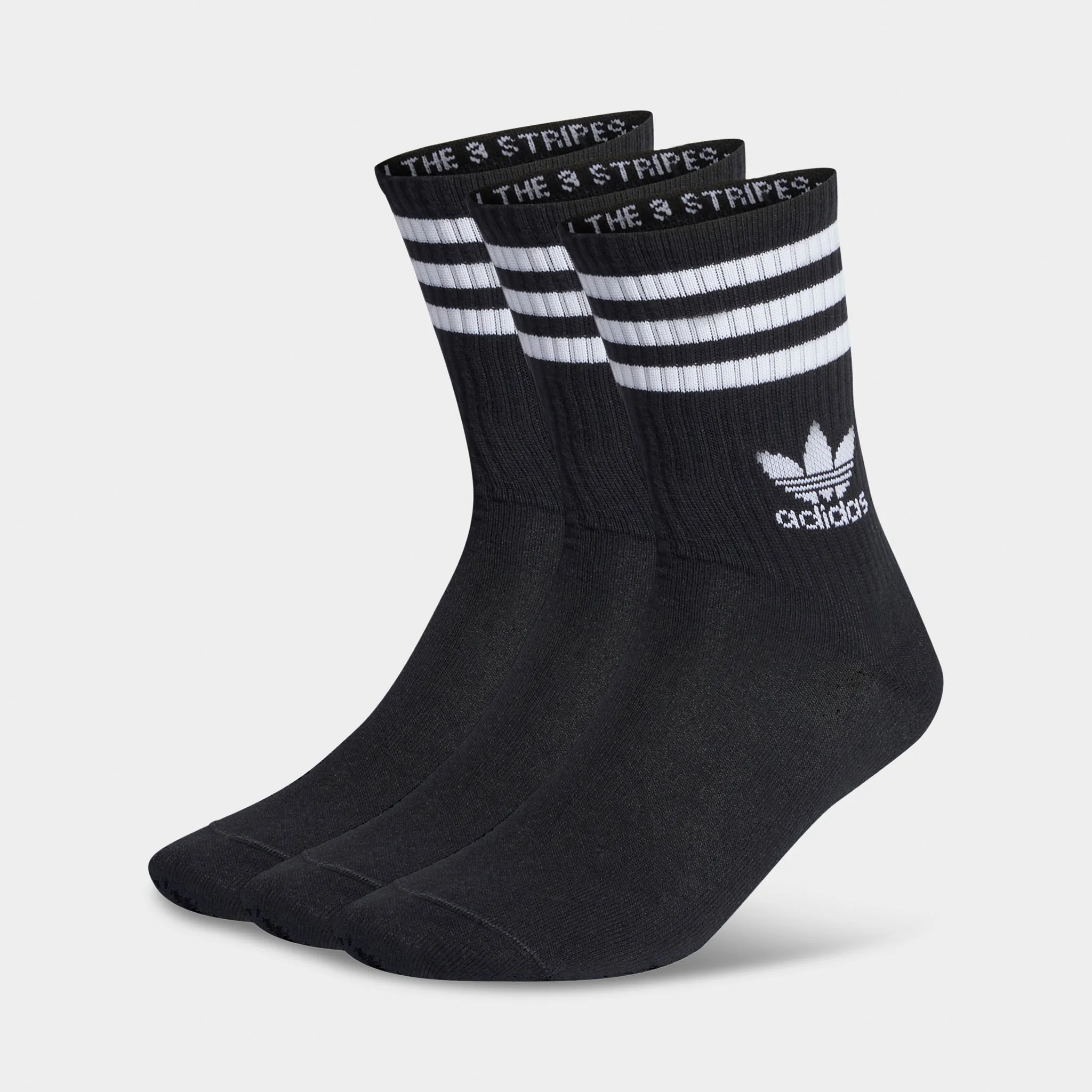 adidas Originals Mid Cut Crew Socks (3 Pack) / Black sold by JD Sports