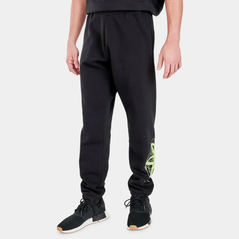 adidas Originals Graphics Behind The Trefoil Jogger Pants Black / Solar Yellow made by JD Sports
