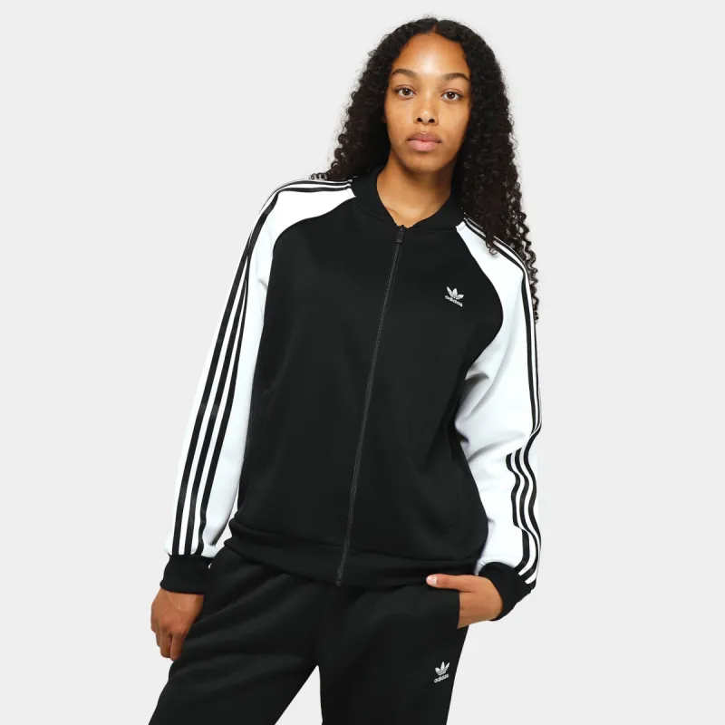 adidas Originals Women's Adicolor Classics Oversized SST Track Jacket Black / White sold by JD Sports