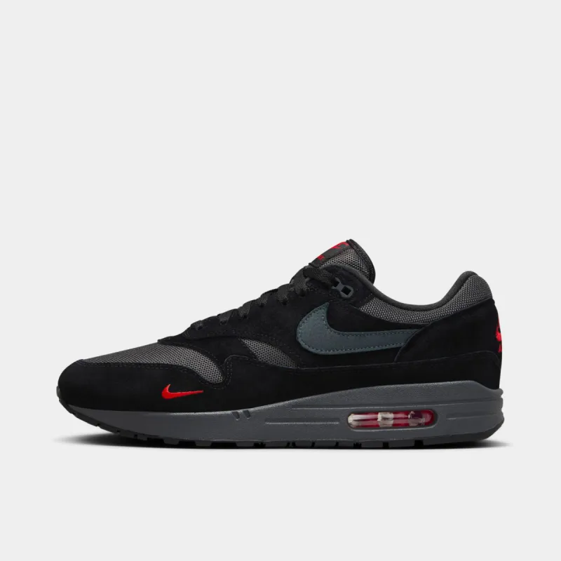 Nike Air Max 1 Black / Anthracite - University Red sold by JD Sports