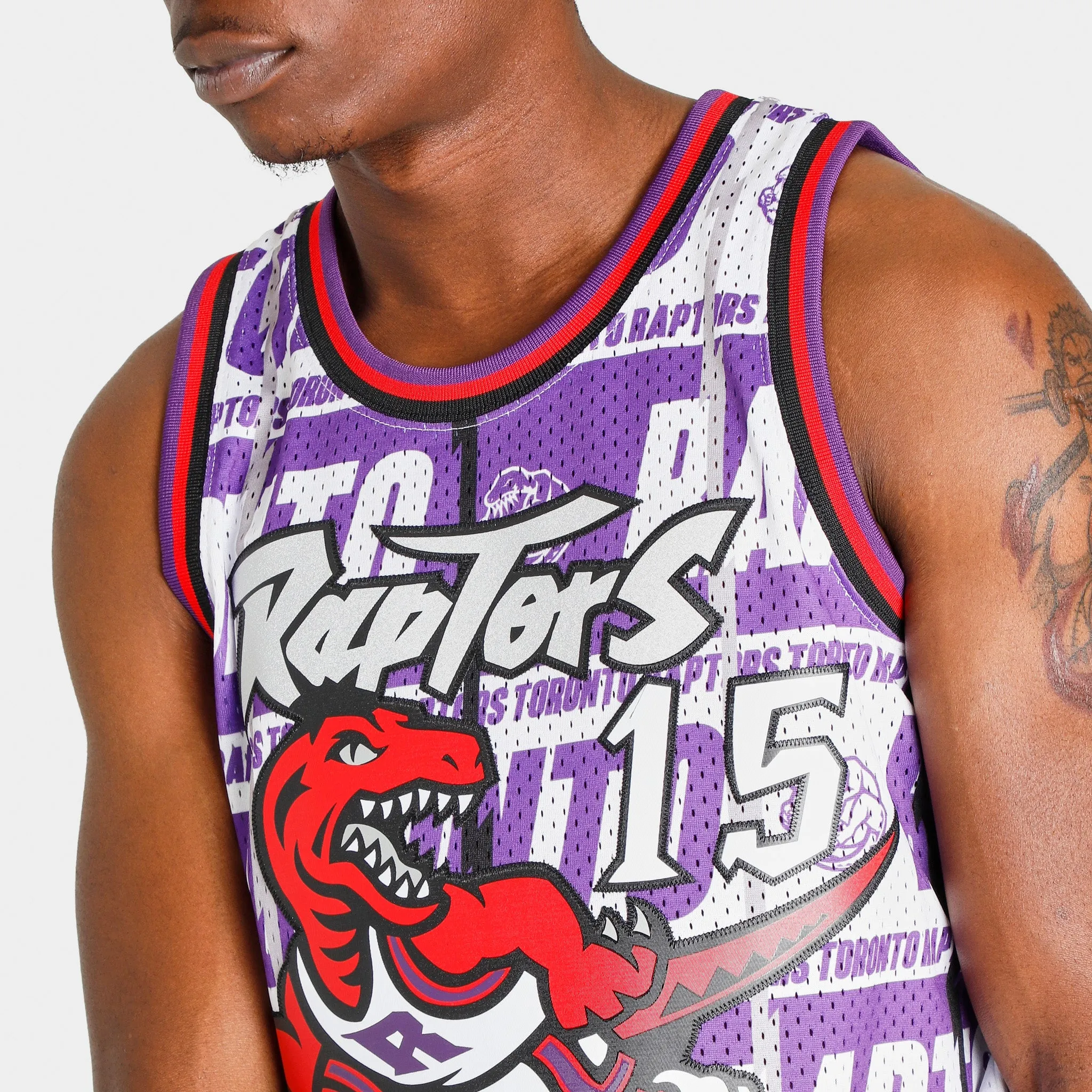 Mitchell & Ness Toronto Raptors Vince Carter Teamwrap Swingman Jersey / Purple sold by JD Sports product image thumbnail 3