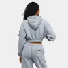 Hoodrich Women's OG Dusk Cropped Full Zip Hoodie Heather Grey / White sold by JD Sports
