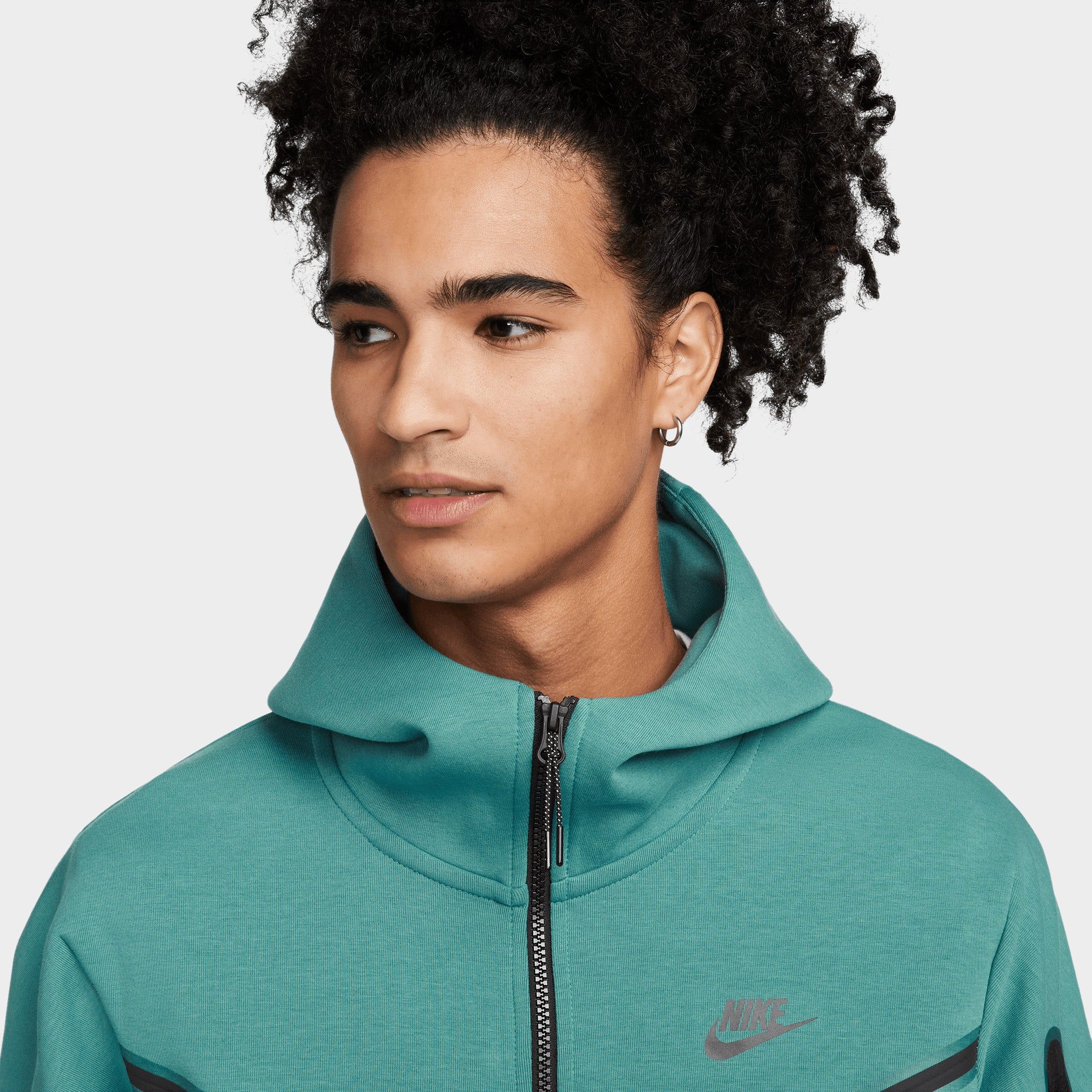 Nike Sportswear Tech Fleece Full Zip Hoodie Mineral Teal / Black sold by JD Sports product image thumbnail 3