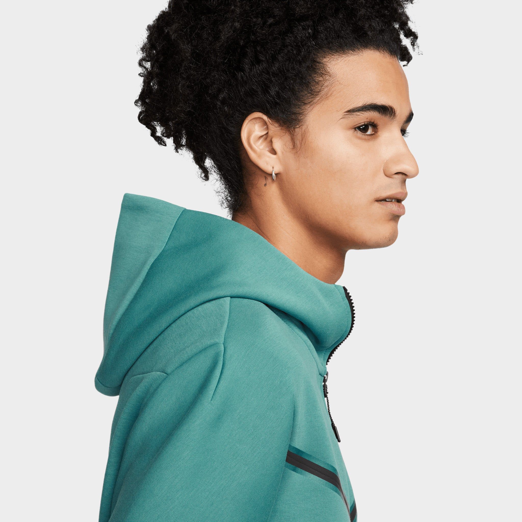 Nike Sportswear Tech Fleece Full Zip Hoodie Mineral Teal / Black sold by JD Sports product image thumbnail 4