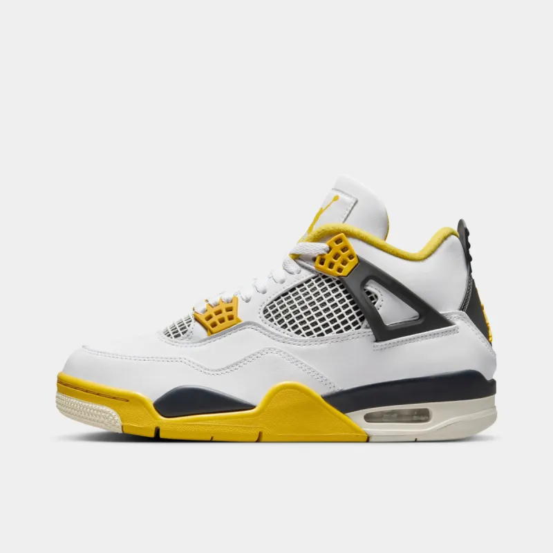 Jordan Women�s 4 Retro White / Coconut Milk - Vivid Sulfur sold by JD Sports