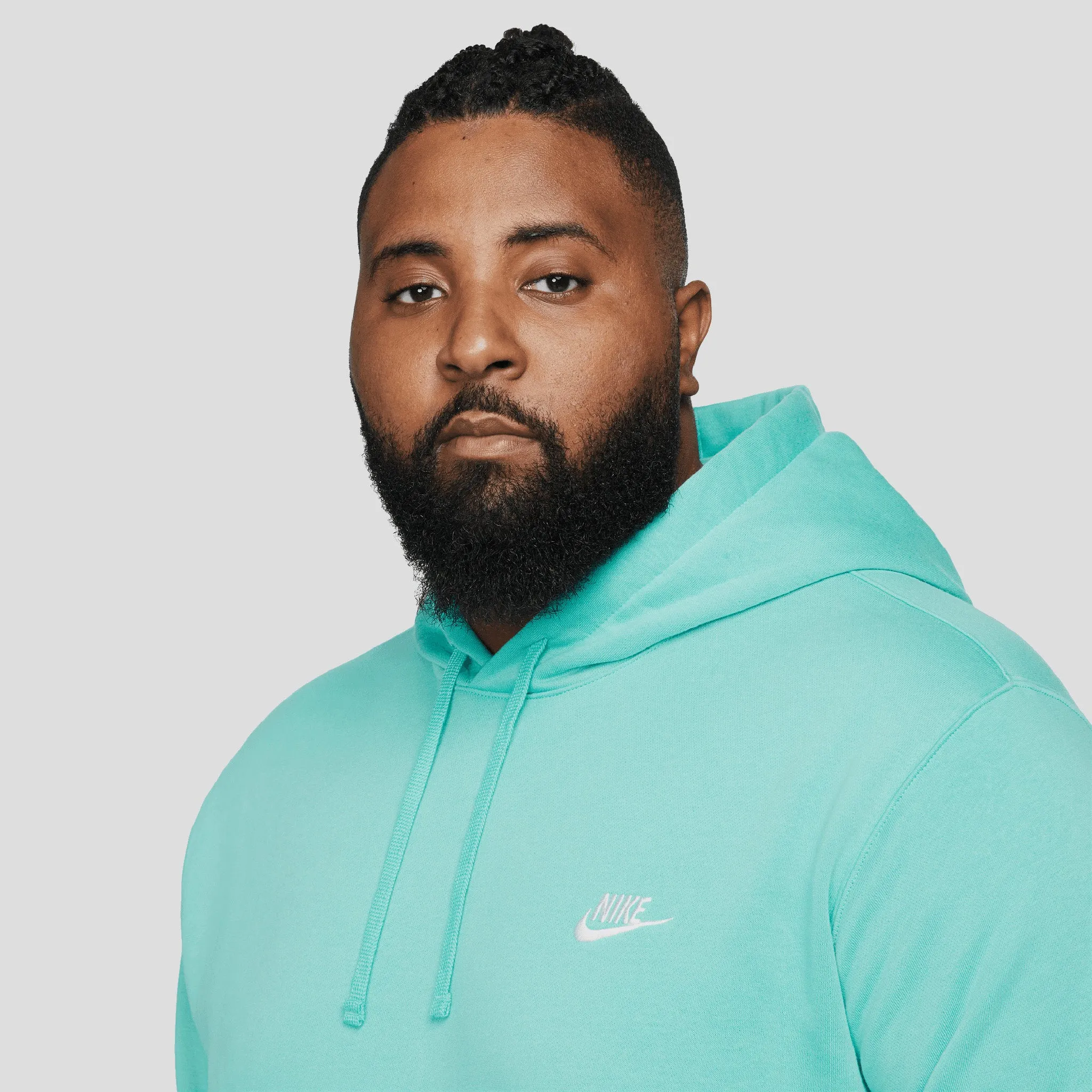 Nike Sportswear Club Fleece Pullover Hoodie Washed Teal / Washed Teal - White sold by JD Sports product image thumbnail 3