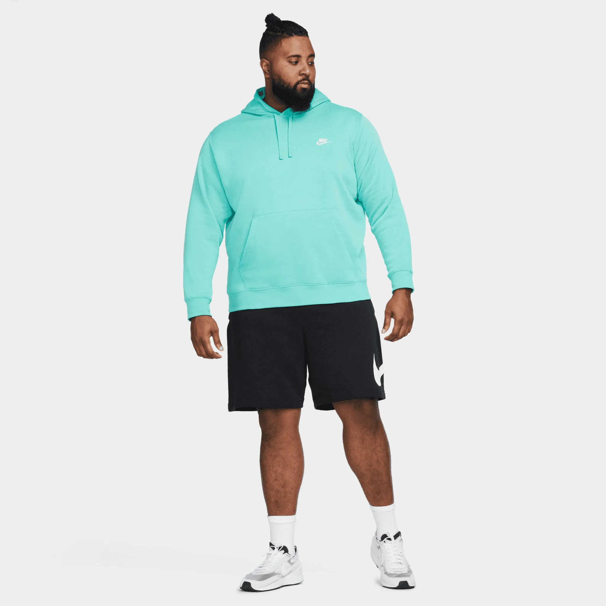 Nike Sportswear Club Fleece Pullover Hoodie Washed Teal / Washed Teal - White sold by JD Sports product image thumbnail 5
