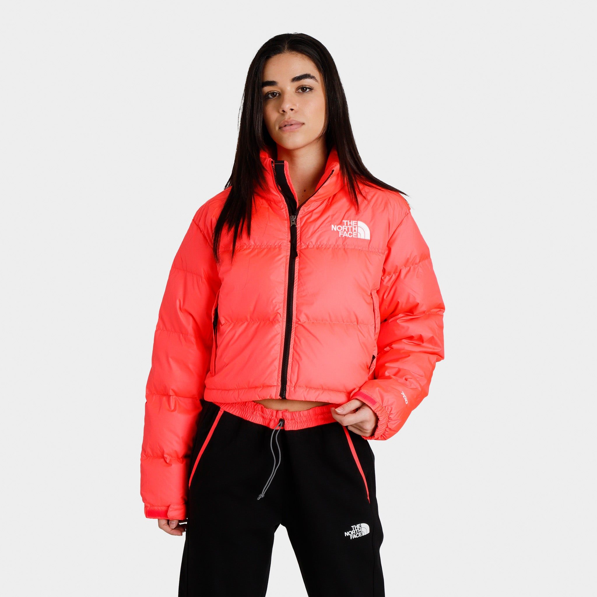 The North Face Women's Nuptse Short Jacket / Brilliant Coral sold by JD Sports