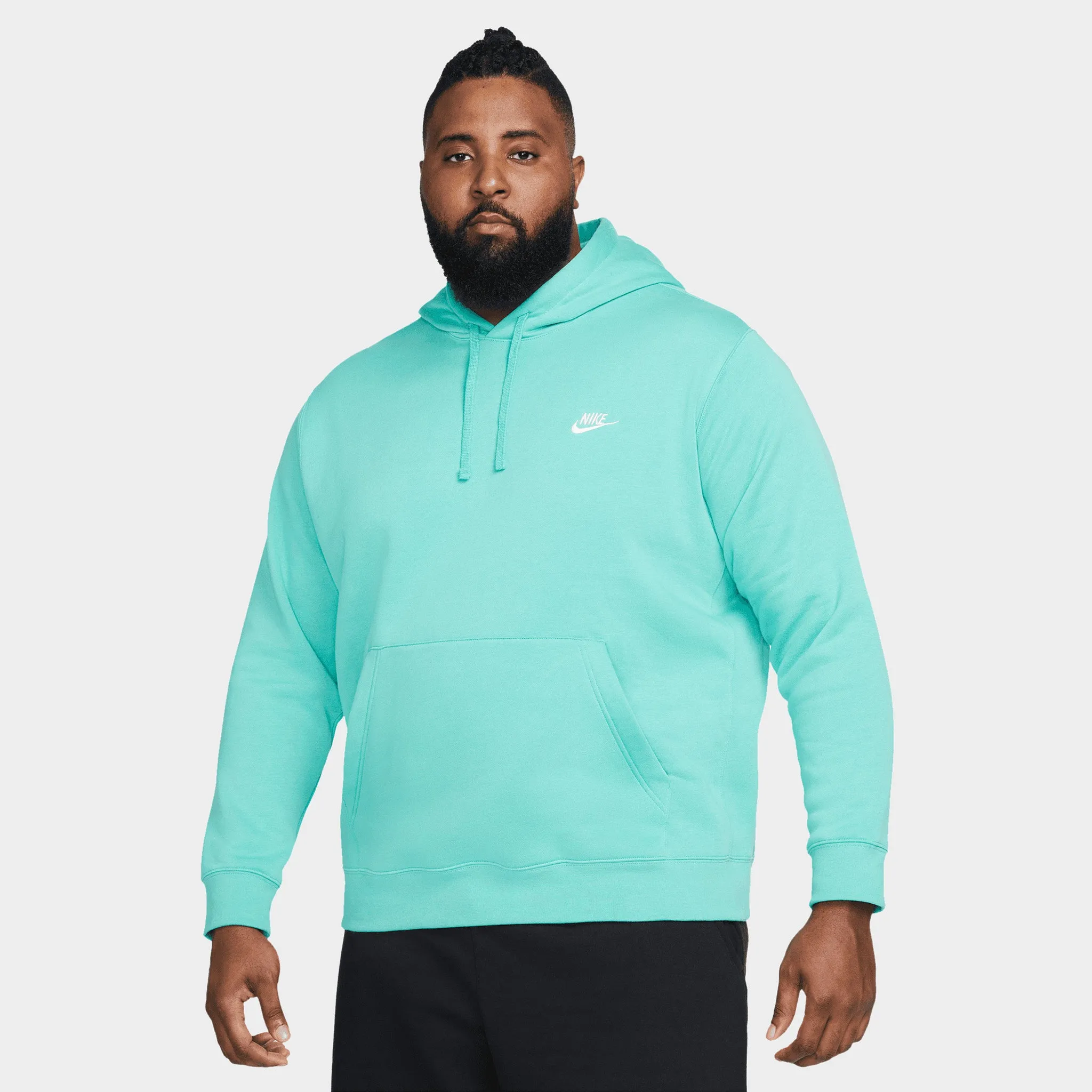 Nike Sportswear Club Fleece Pullover Hoodie Washed Teal / Washed Teal - White sold by JD Sports