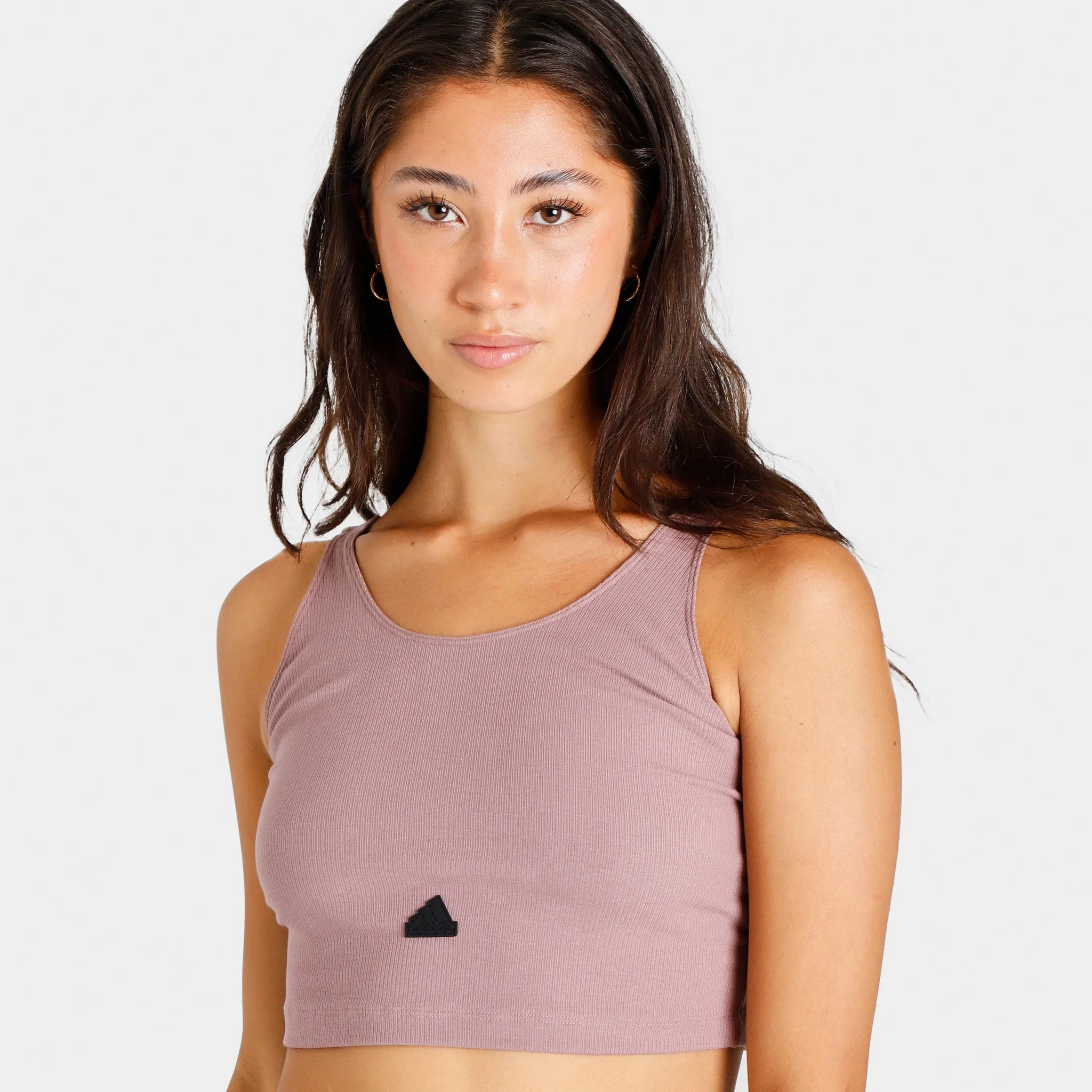 adidas Women's Rib Cropped Top Purple / Black sold by JD Sports product image thumbnail 3