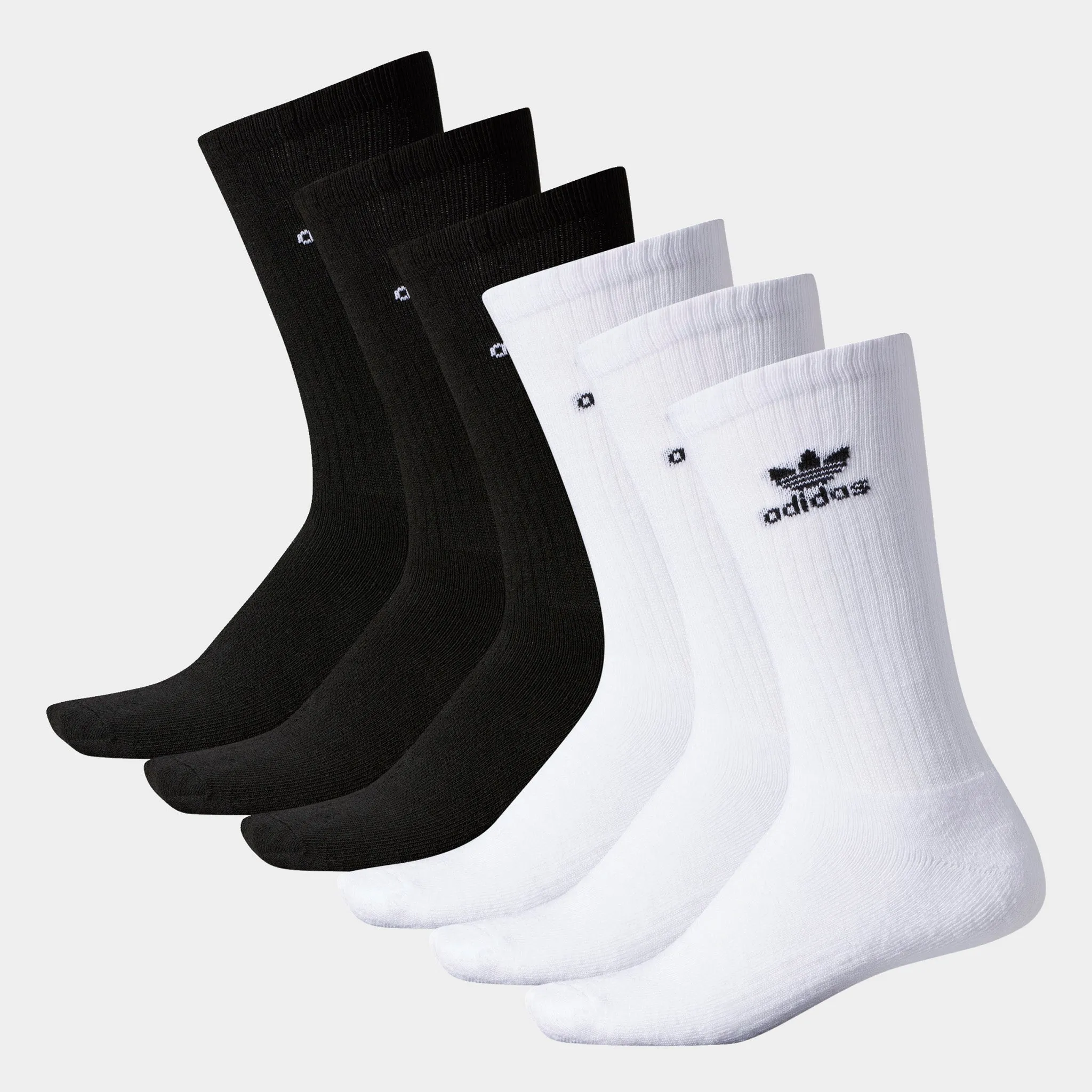 adidas Originals Trefoil Crew Socks (6 Pack) / Black sold by JD Sports product image thumbnail 5