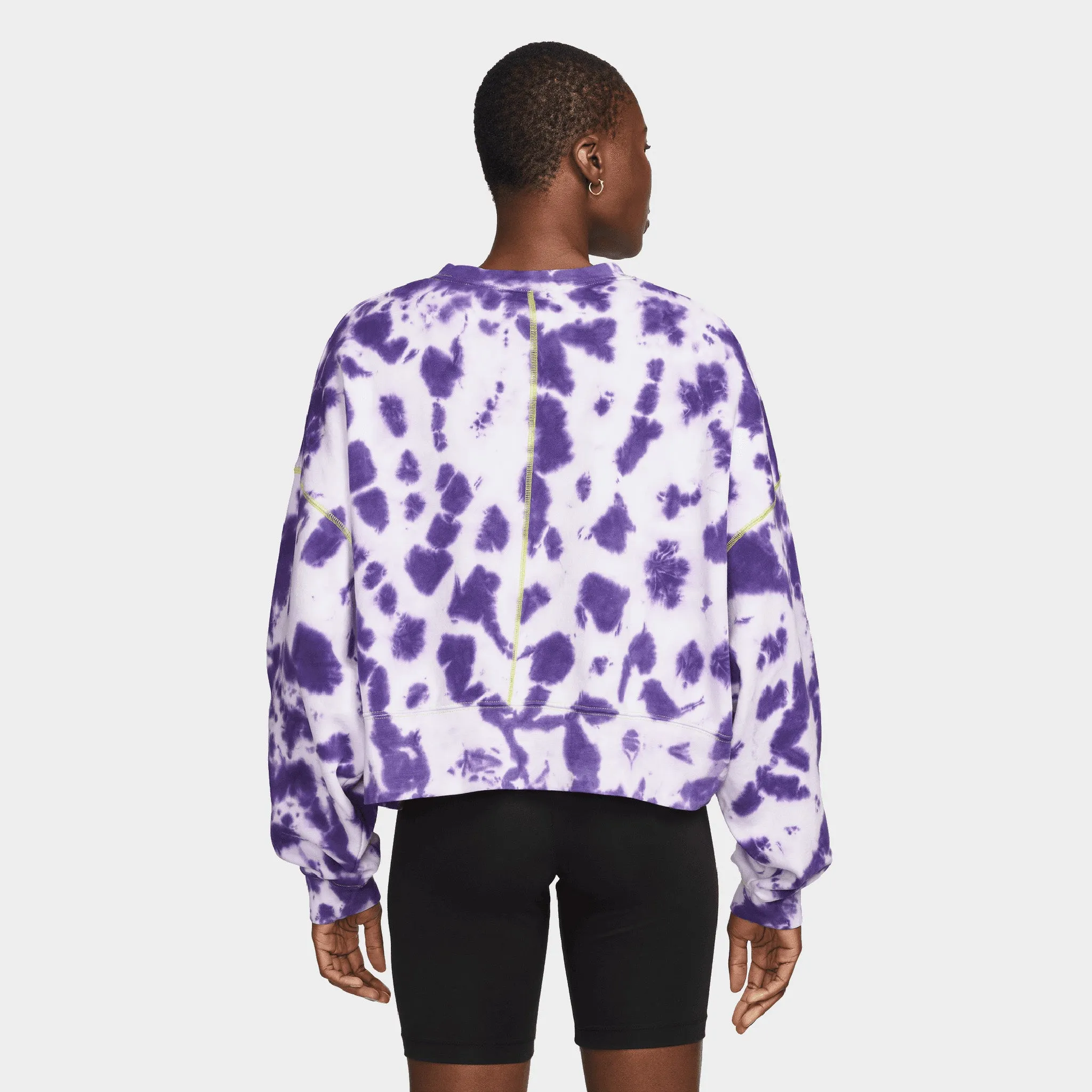 Nike Sportswear Women’s Fleece Oversized Tie-Dye Crewneck Active Pink / Siren Red - Black sold by JD Sports product image thumbnail 4