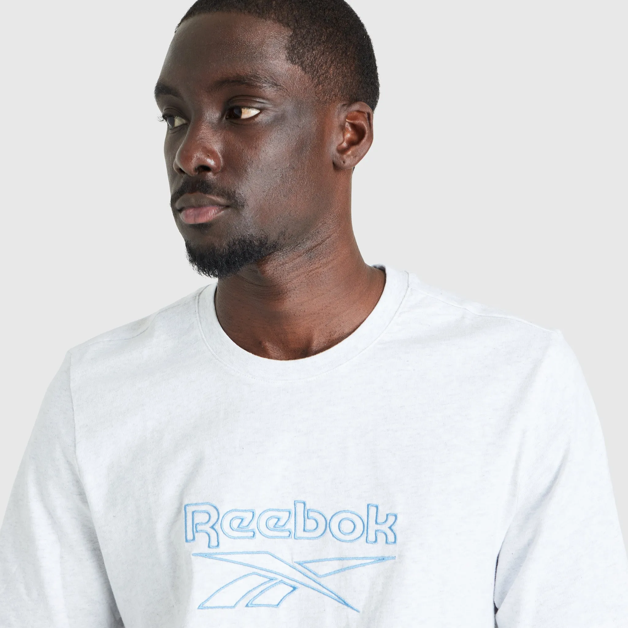 Reebok Classics Vector T-shirt White Melange / Essential Blue sold by JD Sports product image thumbnail 3