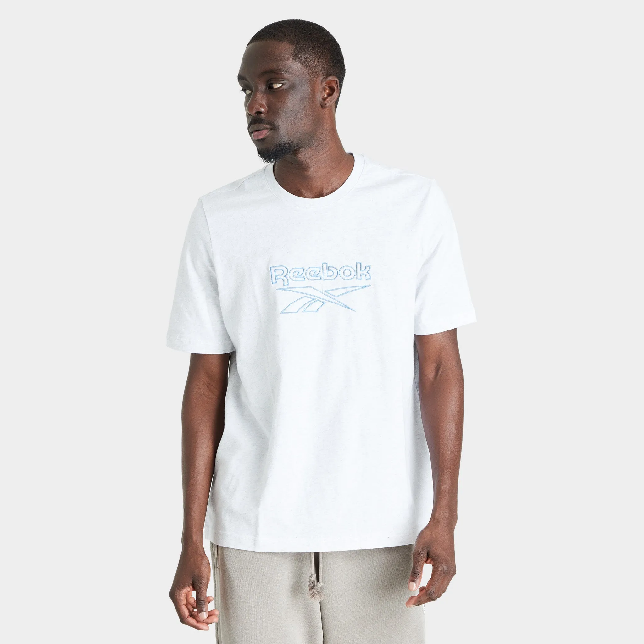 Reebok Classics Vector T-shirt White Melange / Essential Blue sold by JD Sports
