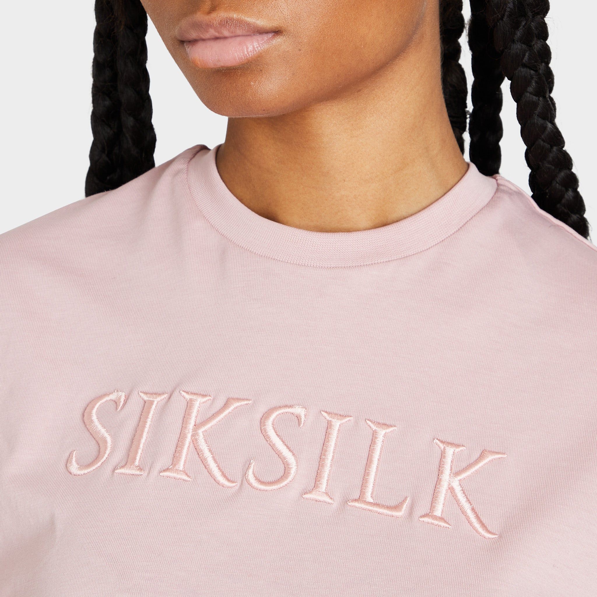 SikSilk Women's Embroidered Logo T-shirt / Pink sold by JD Sports product image thumbnail 4