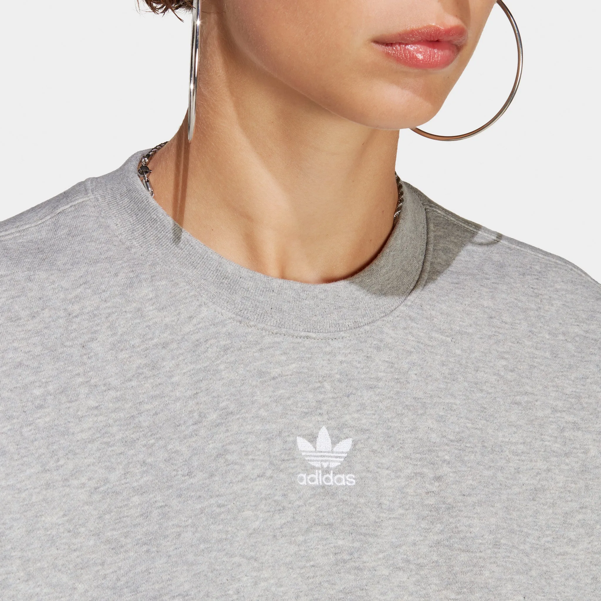 adidas Originals Women's Adicolor Essentials Crewneck / Medium Grey Heather sold by JD Sports product image thumbnail 3