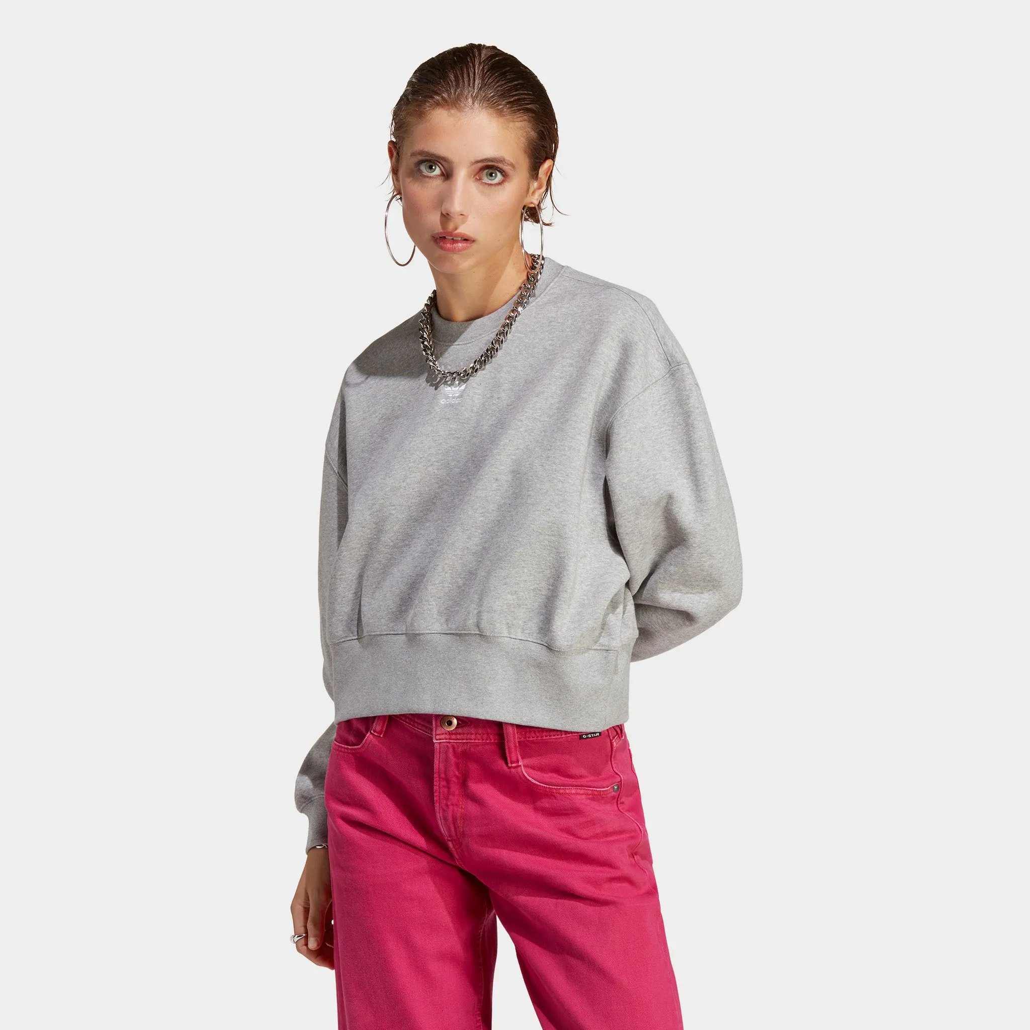 adidas Originals Women's Adicolor Essentials Crewneck / Medium Grey Heather sold by JD Sports