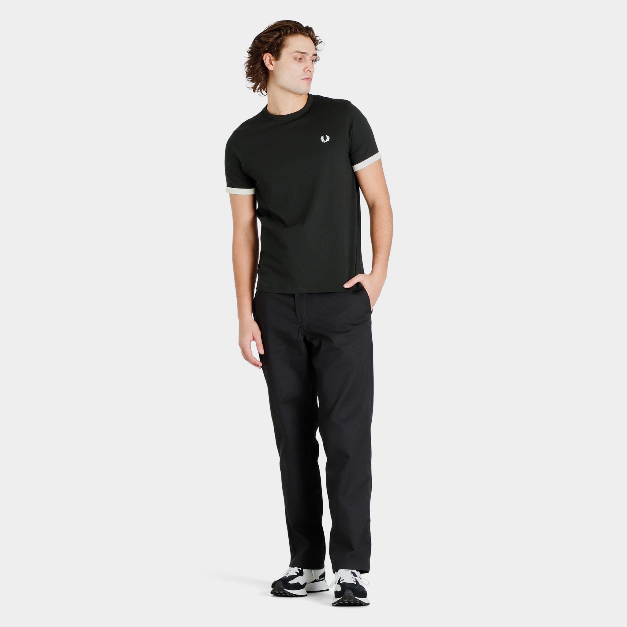 Fred Perry Ringer T-shirt / Night Green sold by JD Sports product image thumbnail 2