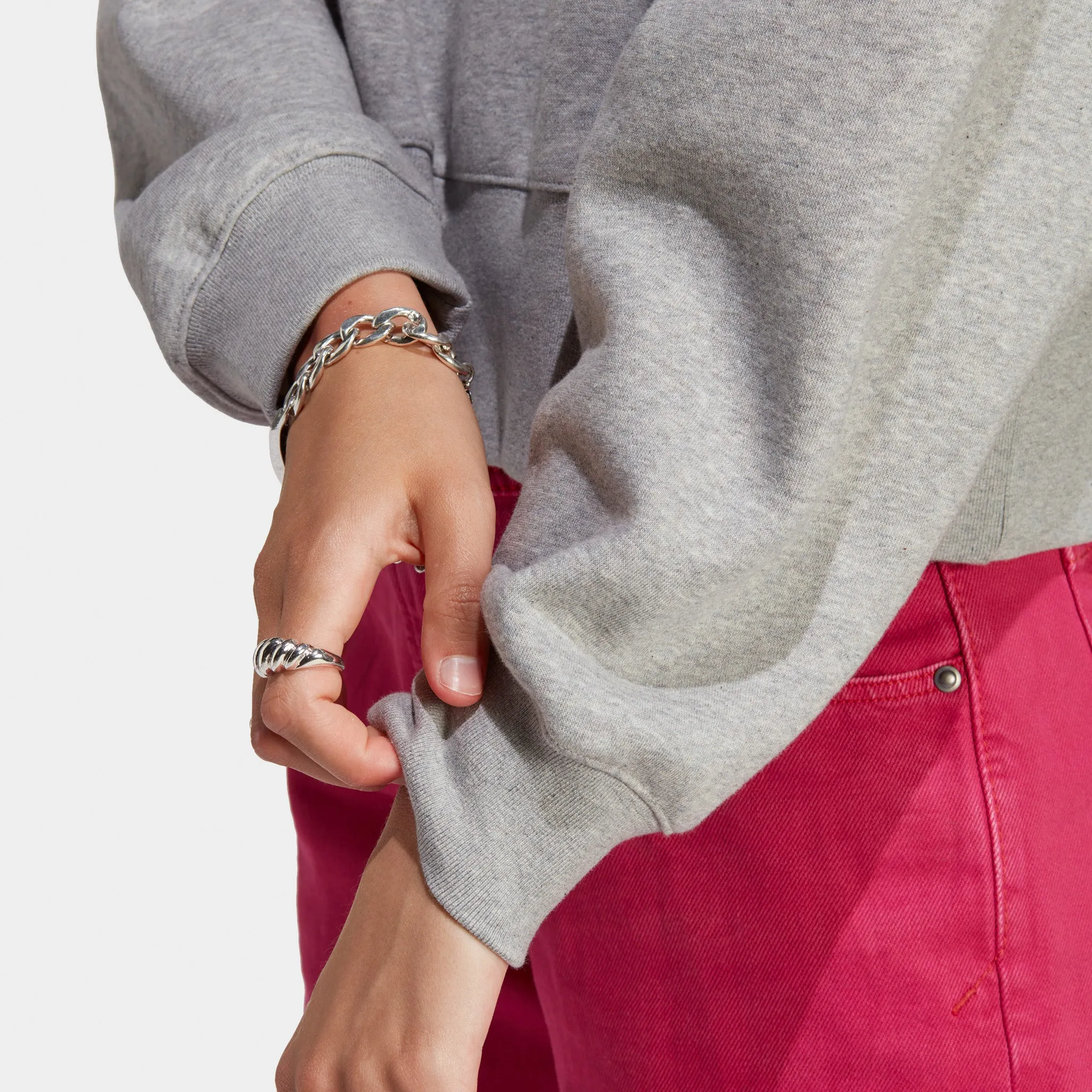 adidas Originals Women's Adicolor Essentials Crewneck / Medium Grey Heather sold by JD Sports product image thumbnail 4