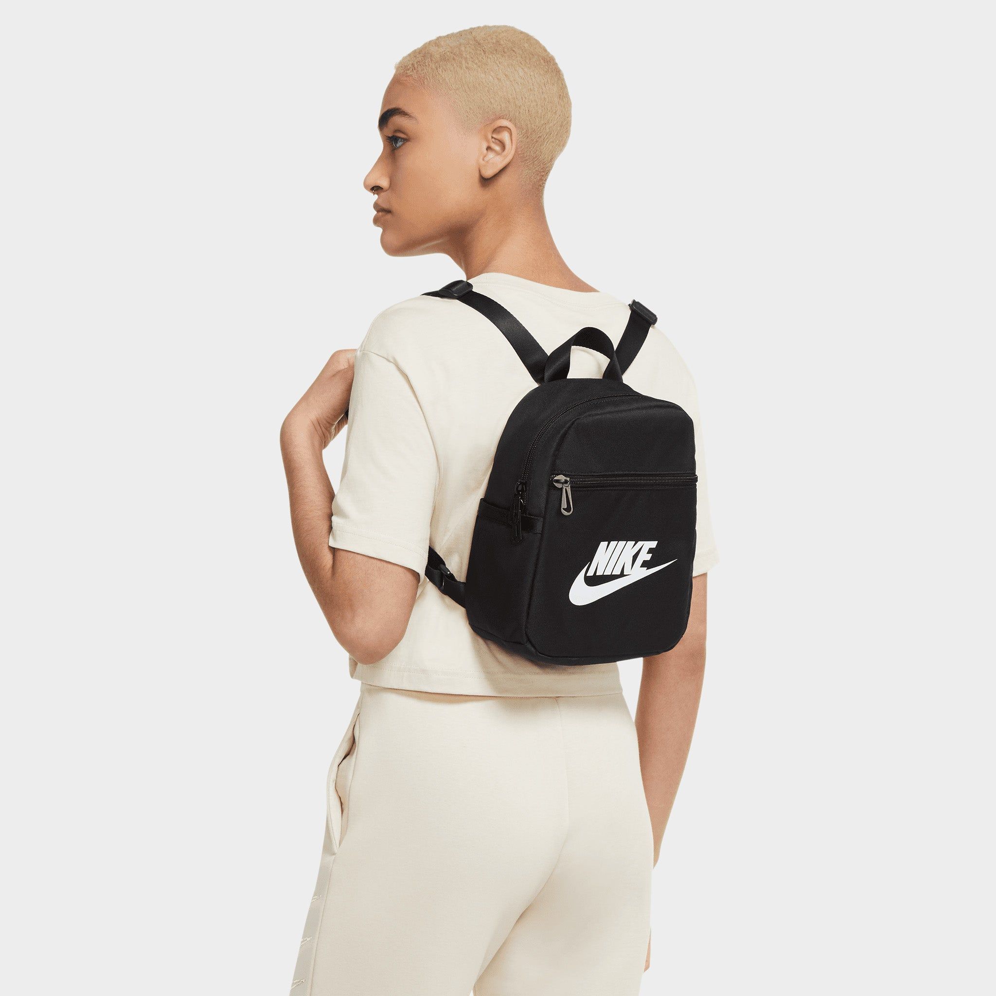Nike Sportswear Women's Futura 365 Mini Backpack Black / Black - White sold by JD Sports product image thumbnail 7