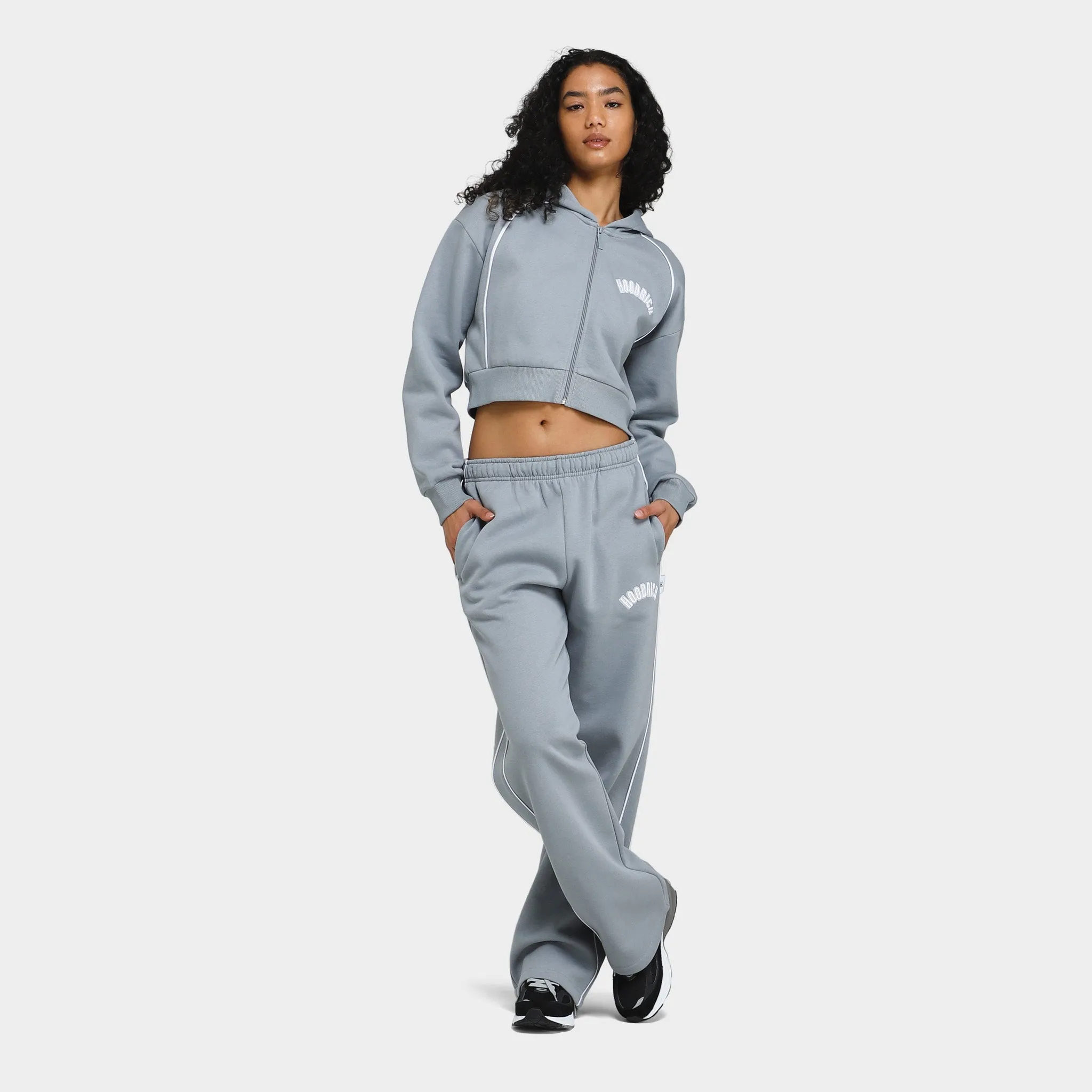 Hoodrich Women's OG Degree Zippered Cropped Hoodie Weatherwave / White sold by JD Sports product image thumbnail 5