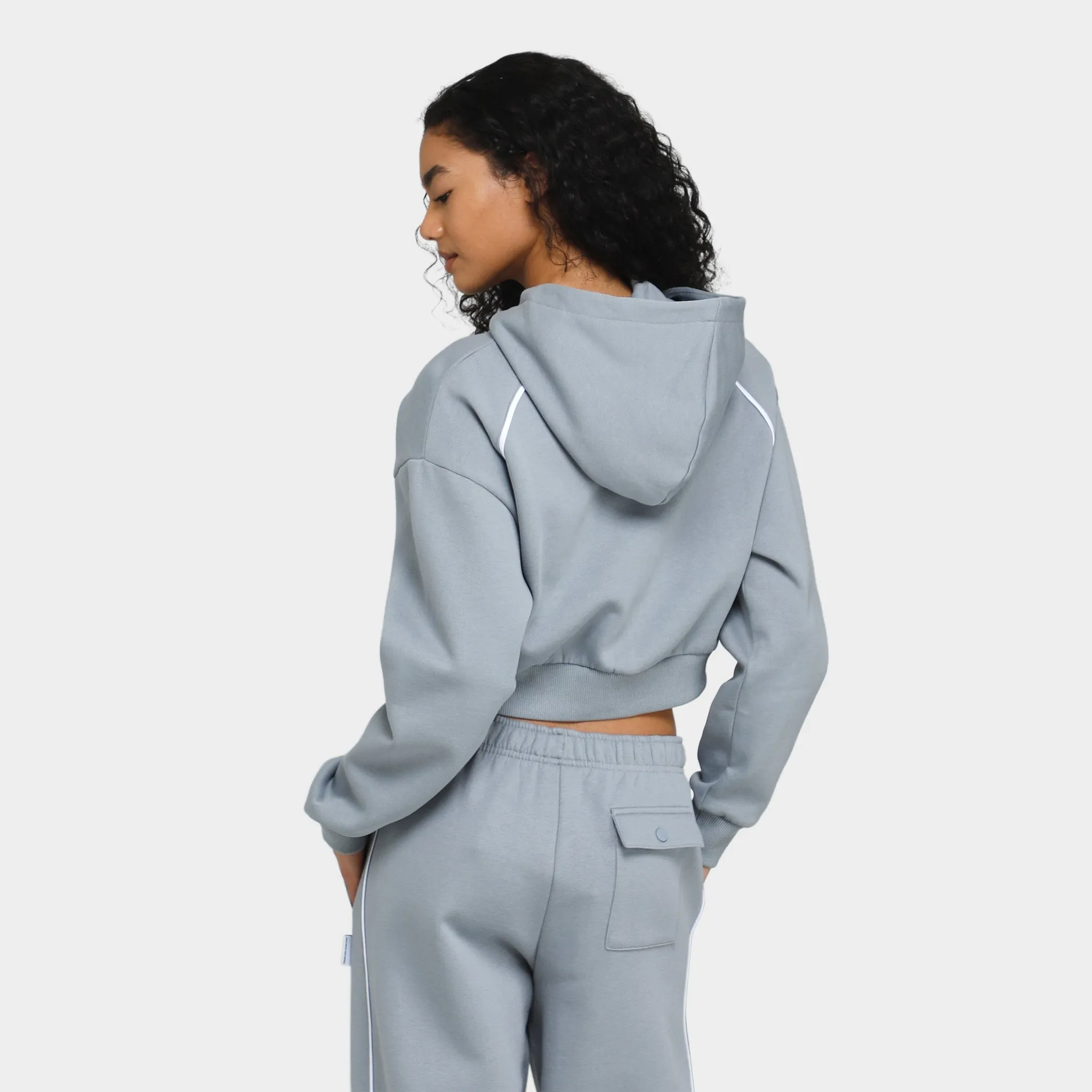 Hoodrich Women's OG Degree Zippered Cropped Hoodie Weatherwave / White sold by JD Sports product image thumbnail 2