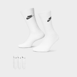 Nike Sportswear Everyday Essential Crew Socks (3 Pack) White / Black sold by JD Sports