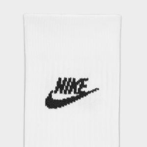 Nike Sportswear Everyday Essential Crew Socks (3 Pack) White / Black sold by JD Sports