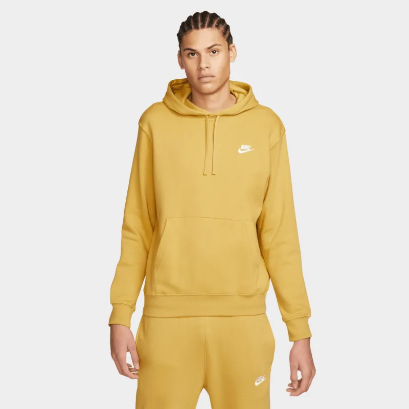 Nike Sportswear Club Fleece Pullover Hoodie Wheat Gold / Wheat Gold - White made by Nike