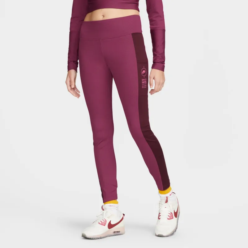 Nike Sportswear Women's Ribbed Sports Utility Leggings Rosewood / Night Maroon sold by JD Sports