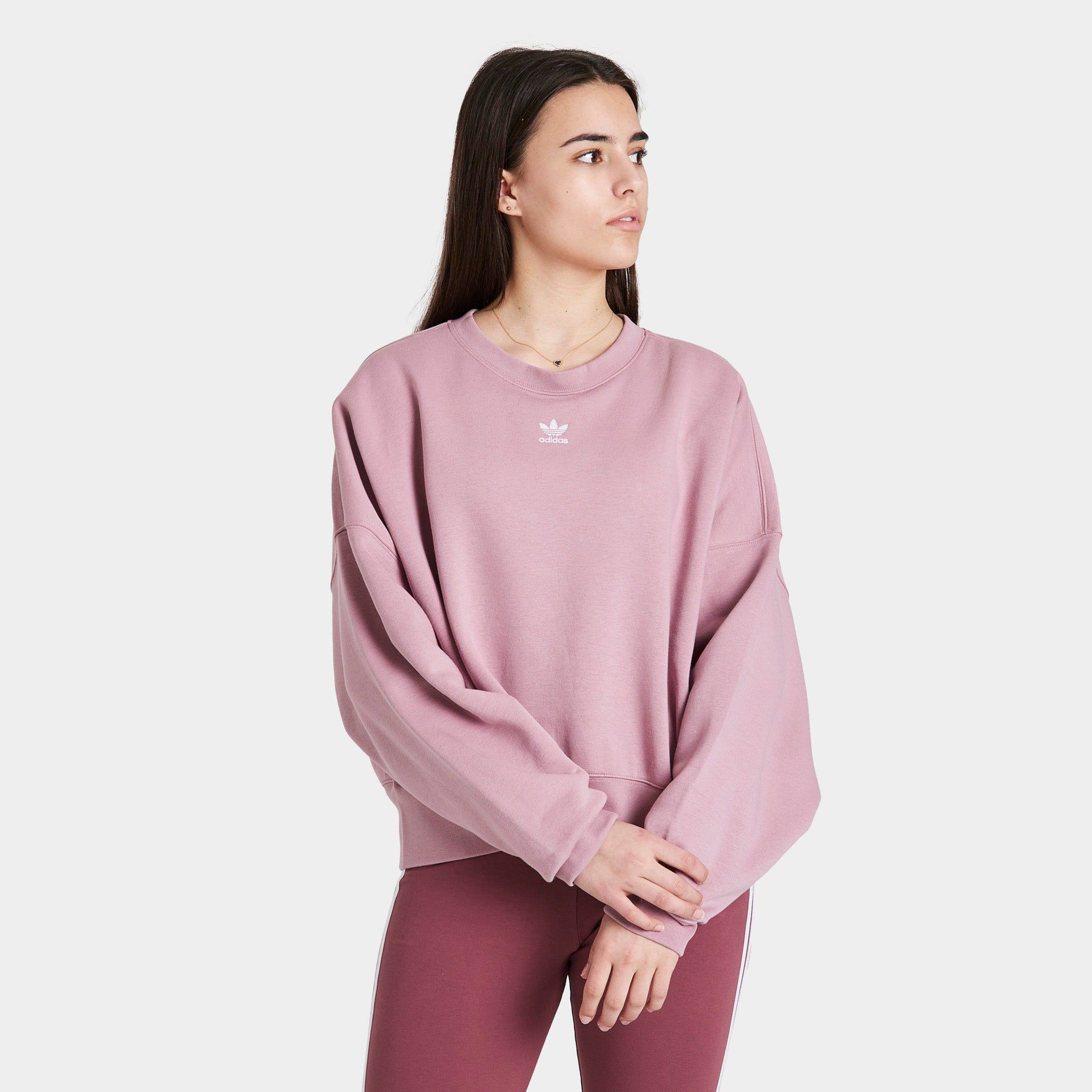 adidas Originals Women’s Adicolor Essentials Fleece Sweatshirt / Magic Mauve sold by JD Sports