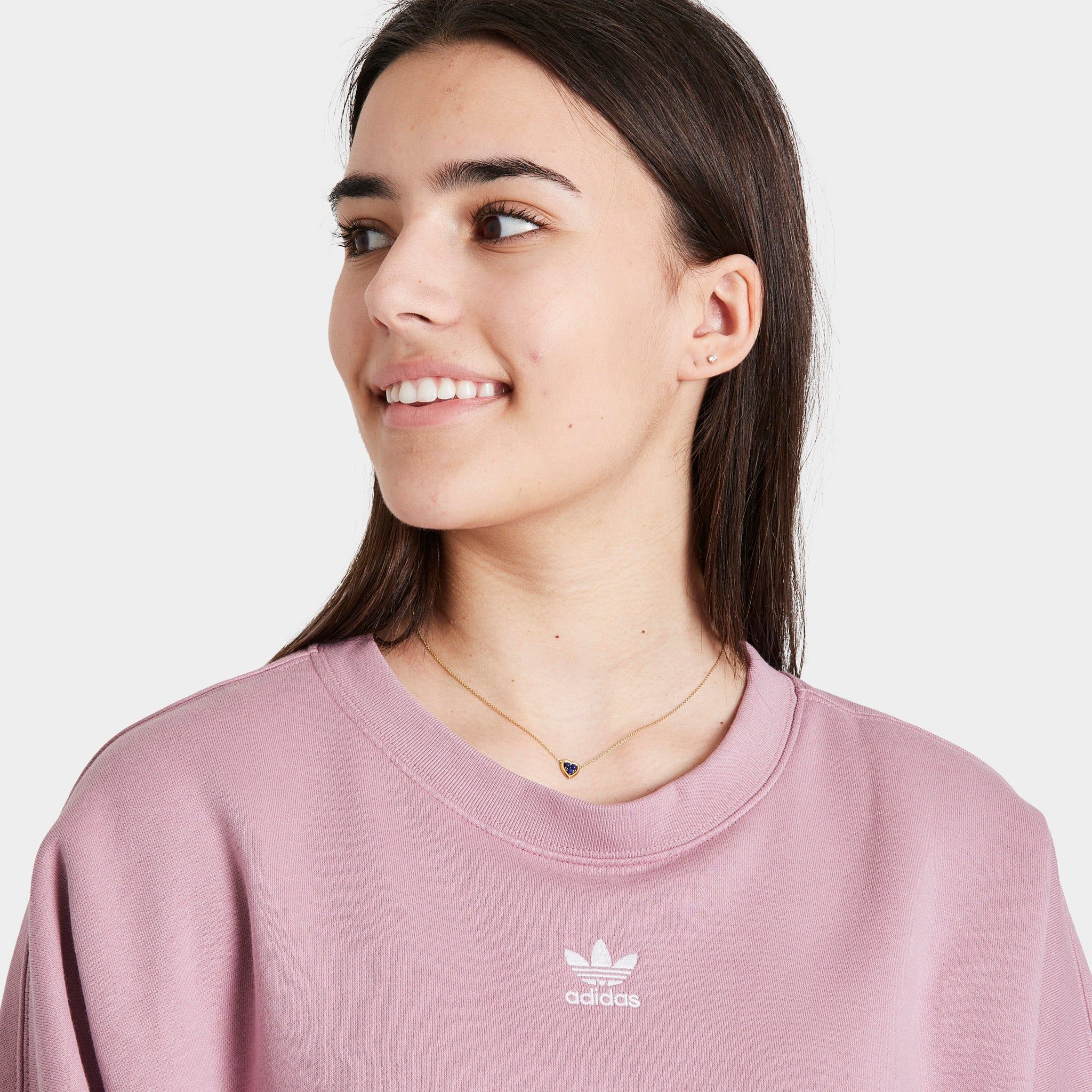 adidas Originals Women’s Adicolor Essentials Fleece Sweatshirt / Magic Mauve sold by JD Sports product image thumbnail 3