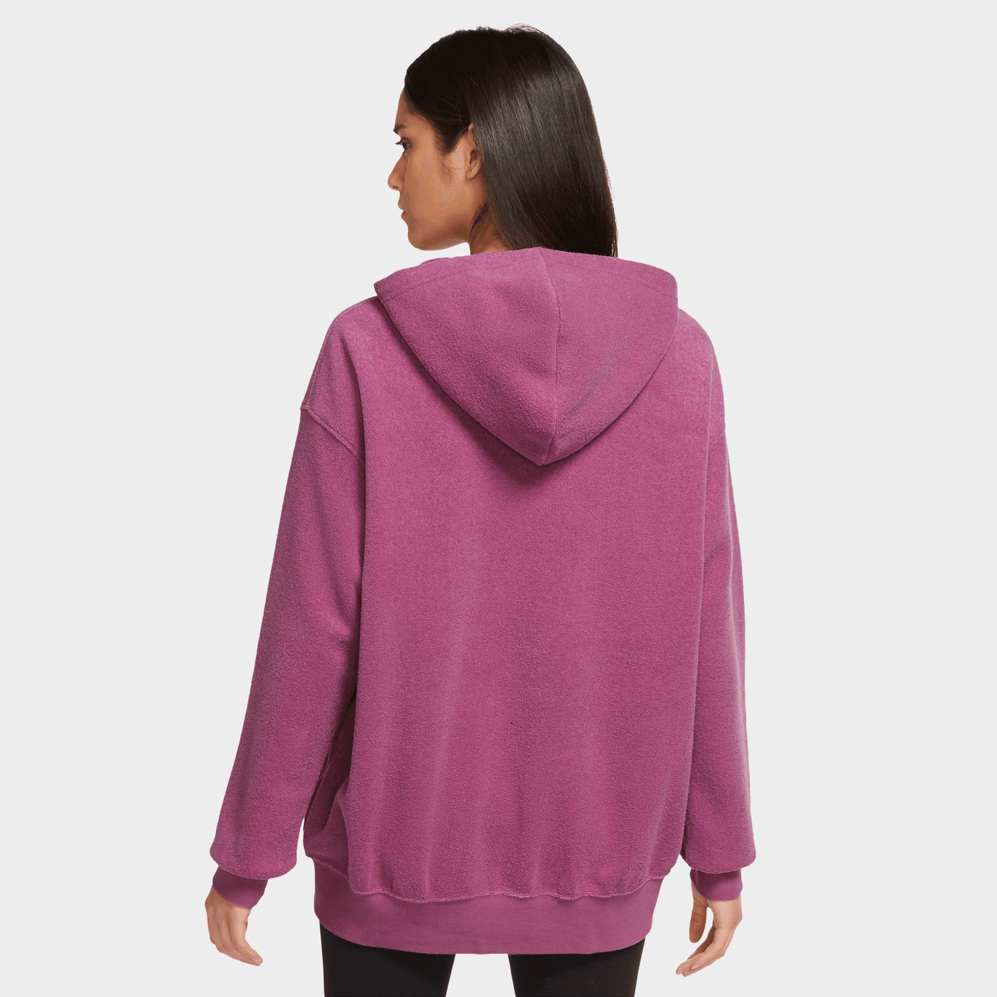 Nike Sportswear Women’s Essentials Plush Pullover Hoodie Light Bordeaux / White sold by JD Sports product image thumbnail 2