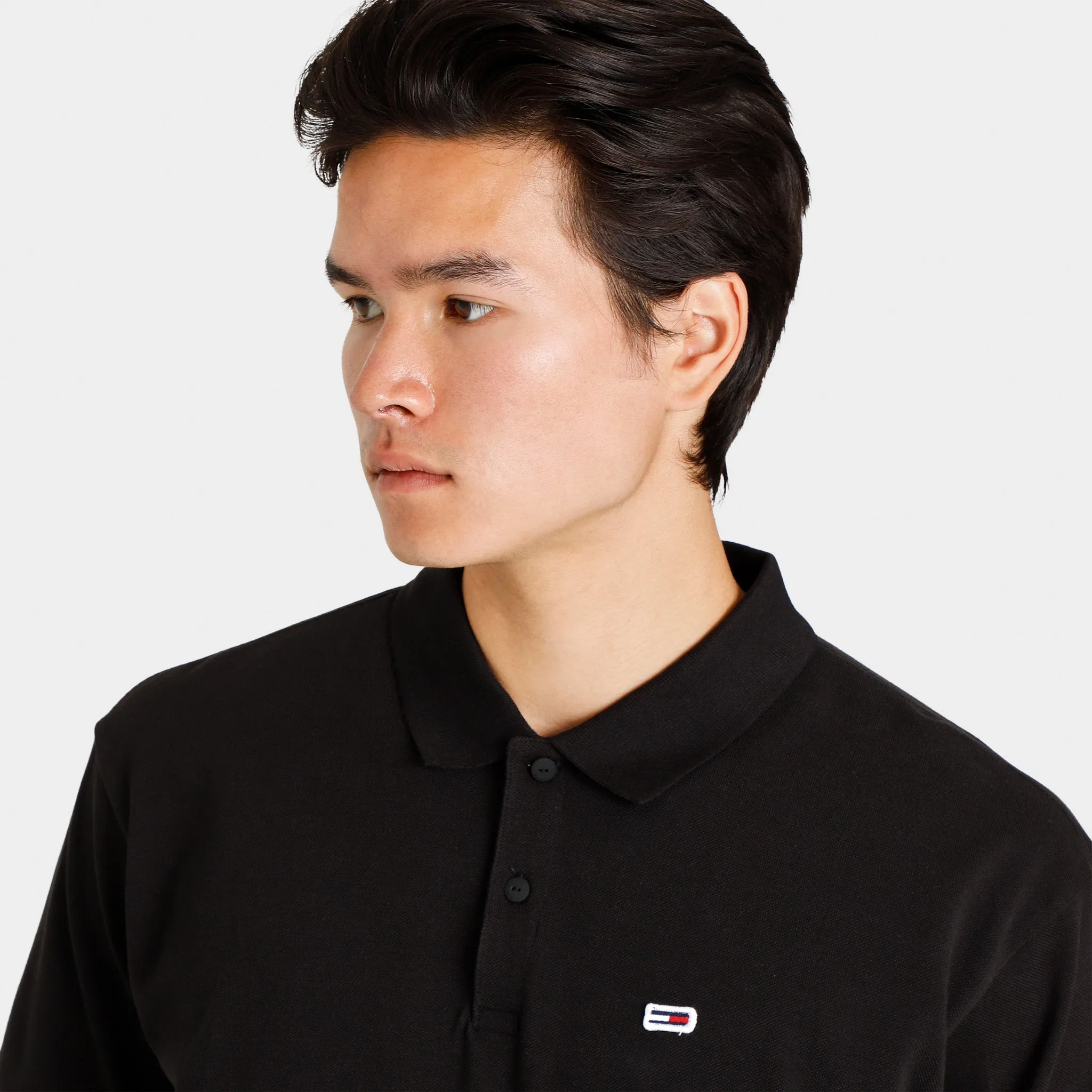 Tommy Jeans Relaxed Fit Polo Shirt Black / White sold by JD Sports product image thumbnail 2