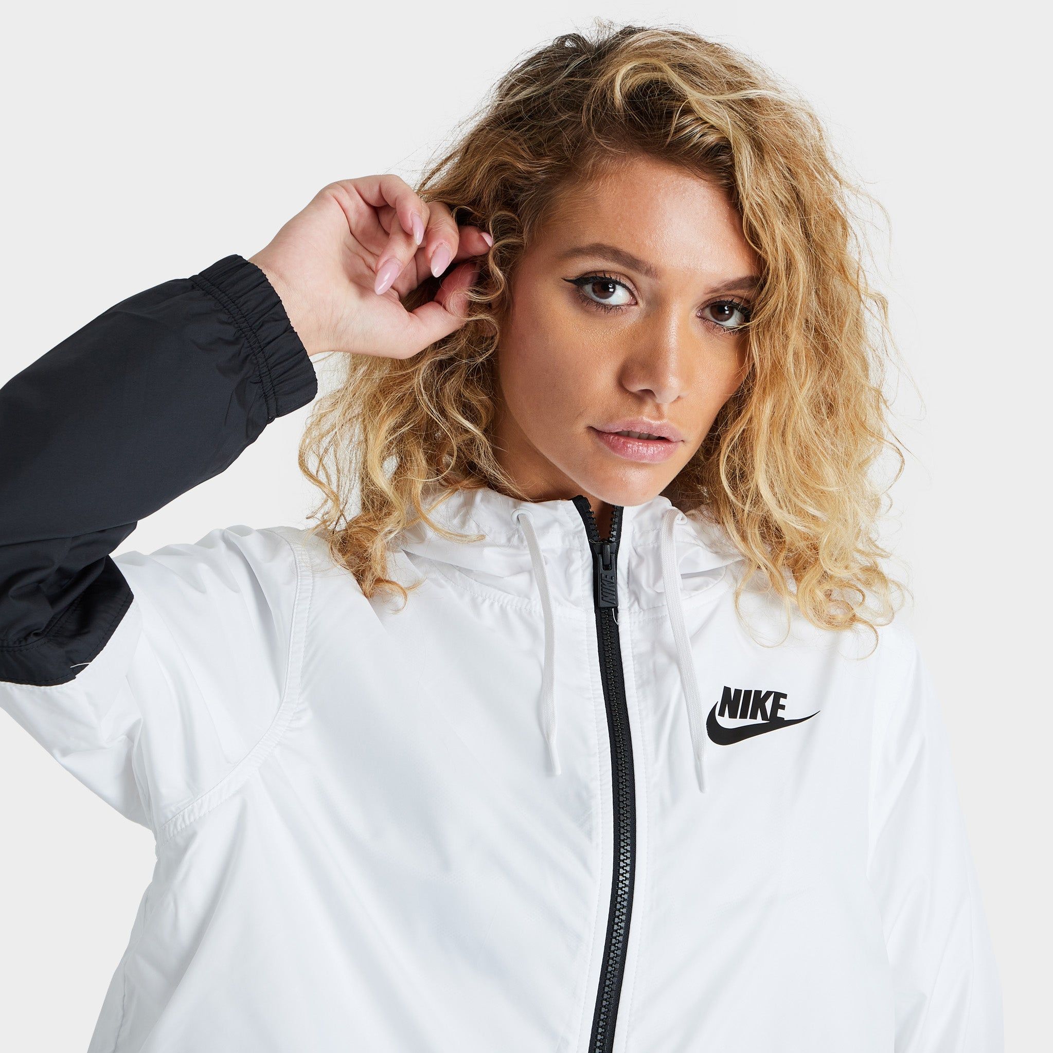 Nike Sportswear Women's Repel Woven Jacket White / Black - Black sold by JD Sports product image thumbnail 5