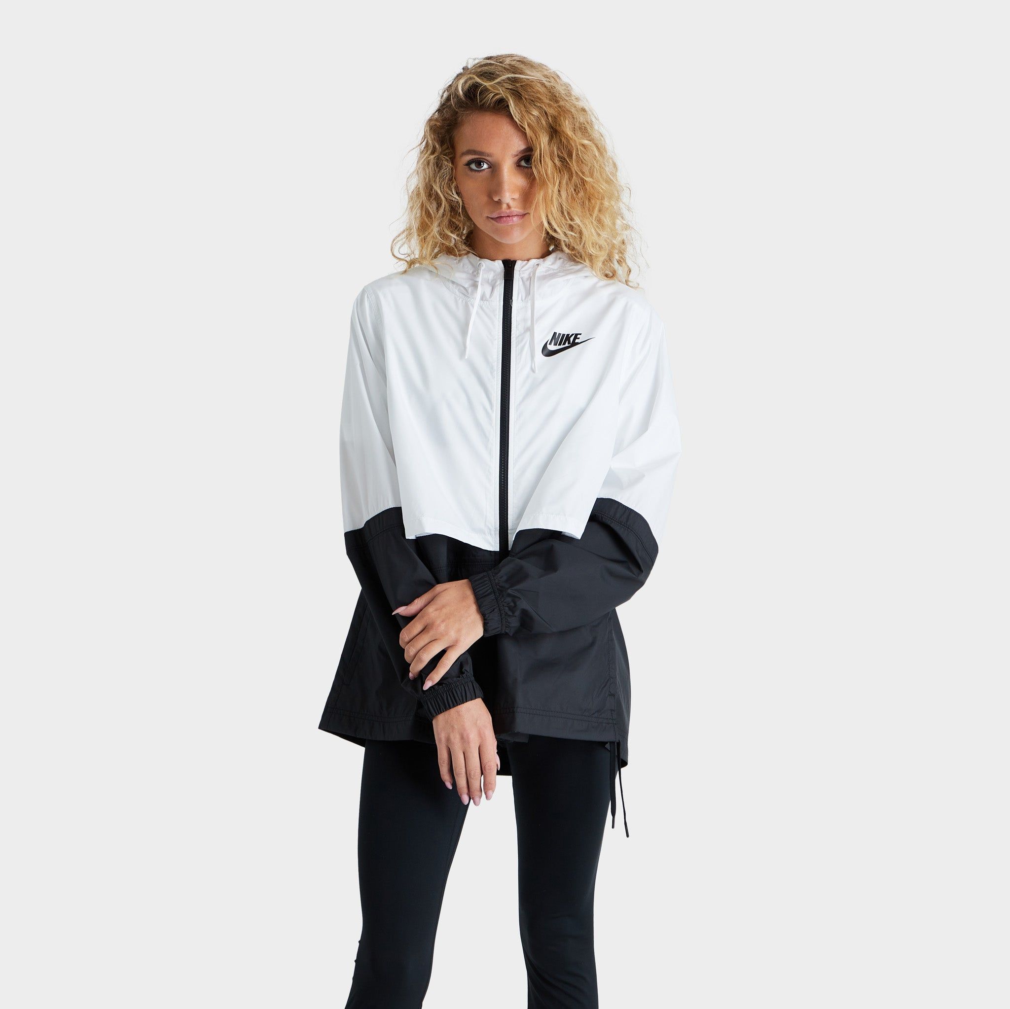 Nike Sportswear Women's Repel Woven Jacket White / Black - Black sold by JD Sports