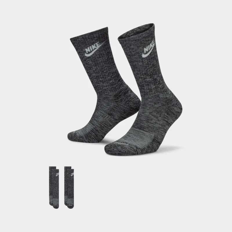 Nike Everyday Plus Cushioned Crew Socks - 2 Pack Black / White sold by JD Sports