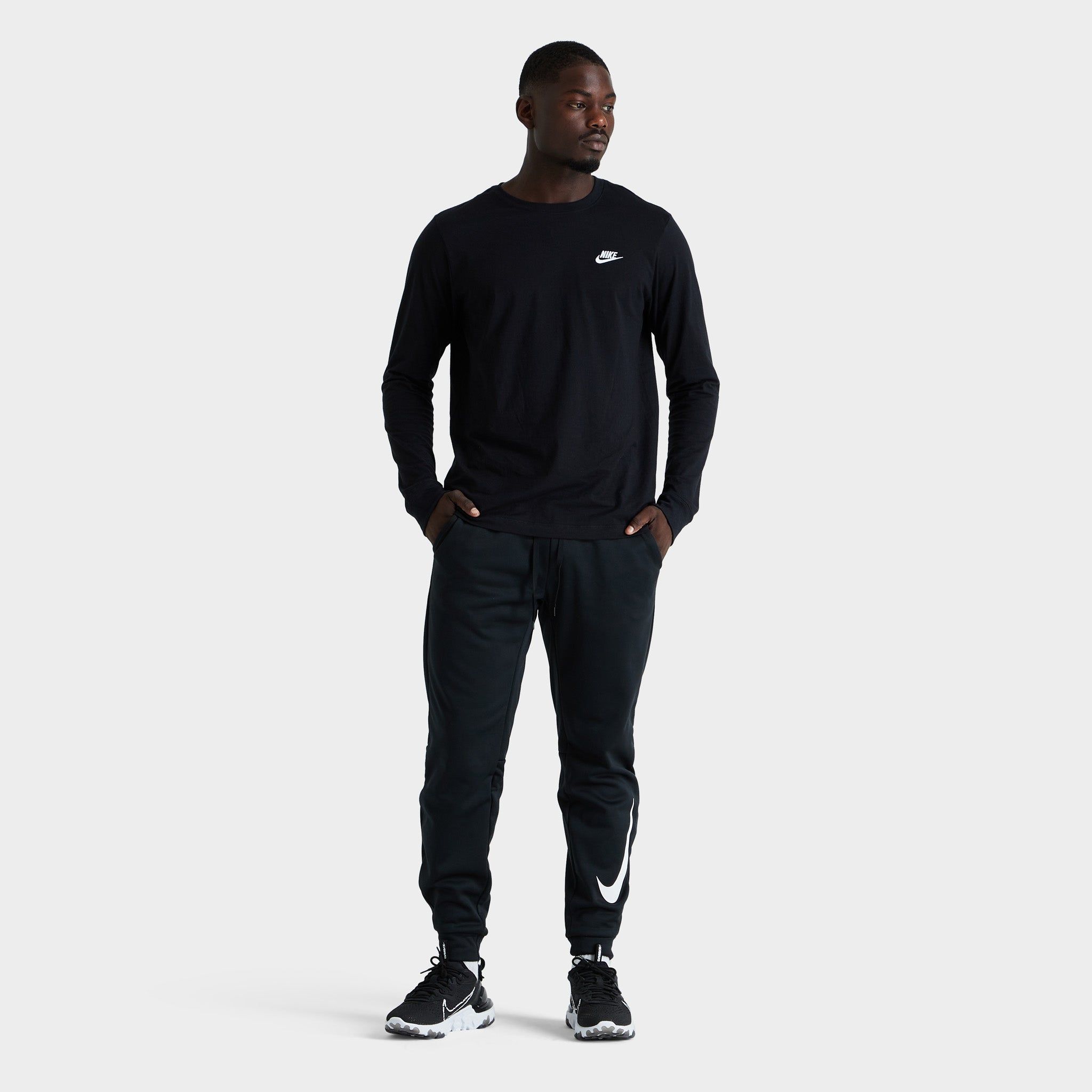 Nike Sportswear Long-Sleeve T-shirt Black / White sold by JD Sports product image thumbnail 5